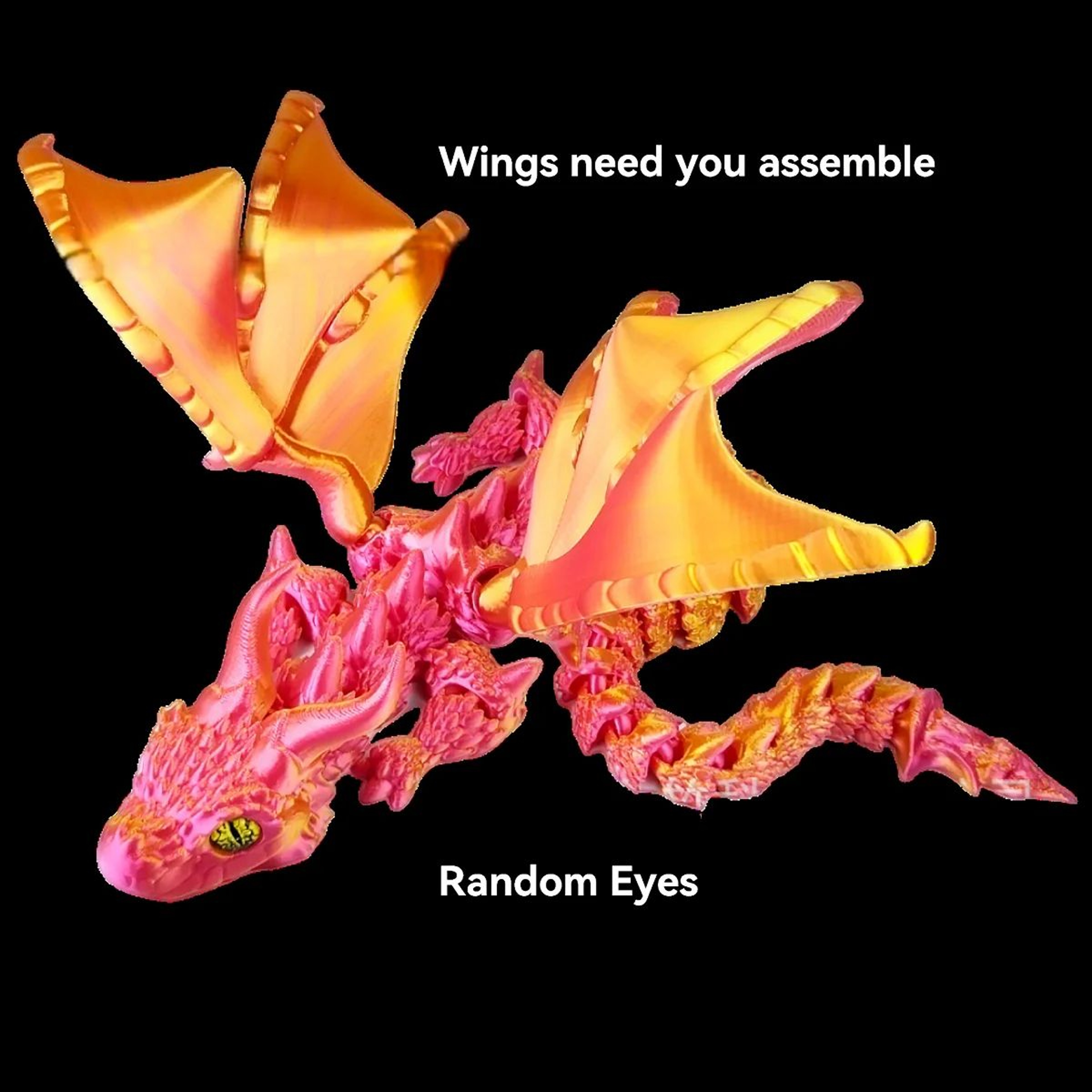 3D Printed Winged Dragon Figurine 13