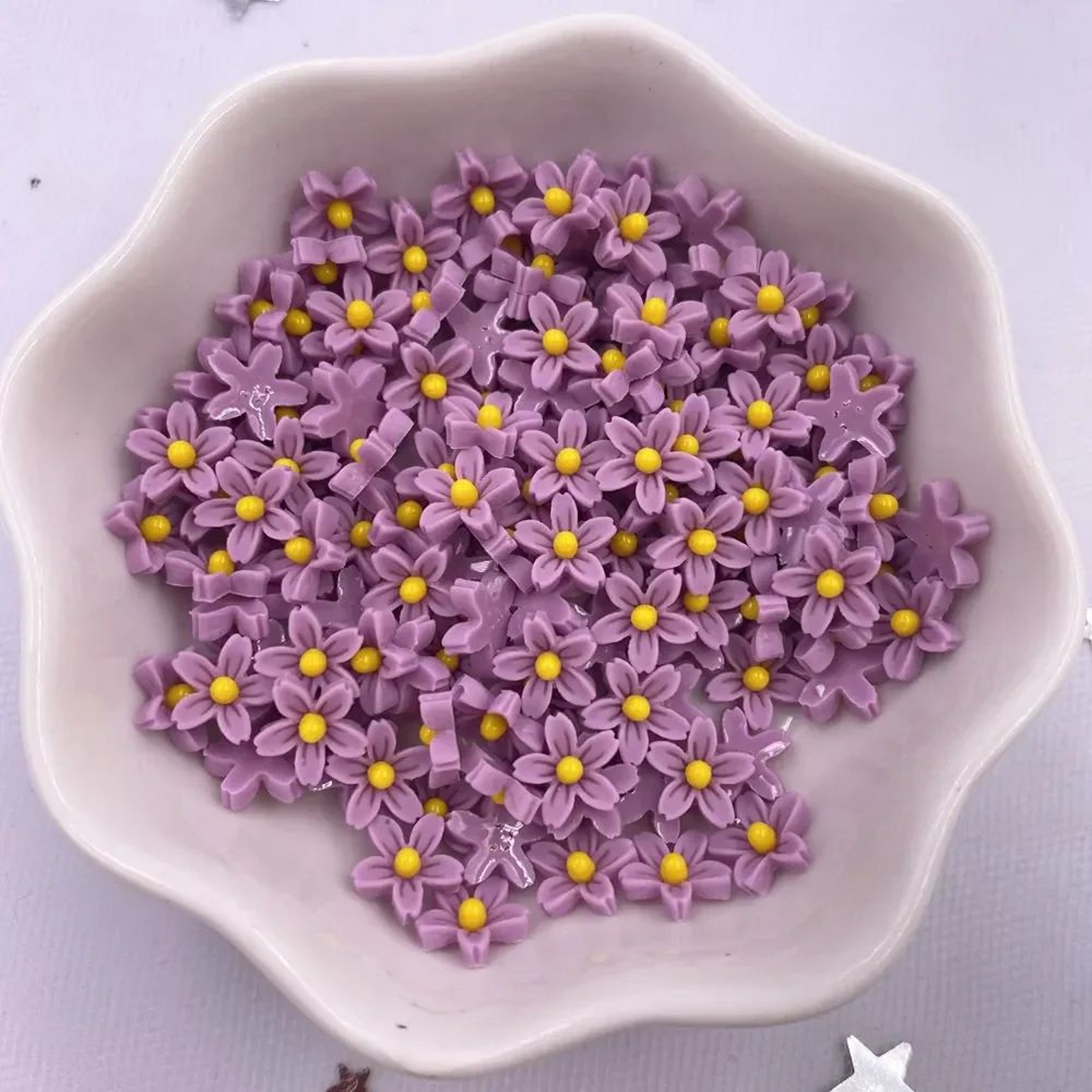 Colorful Mini Resin Flower Flatback Gems 14