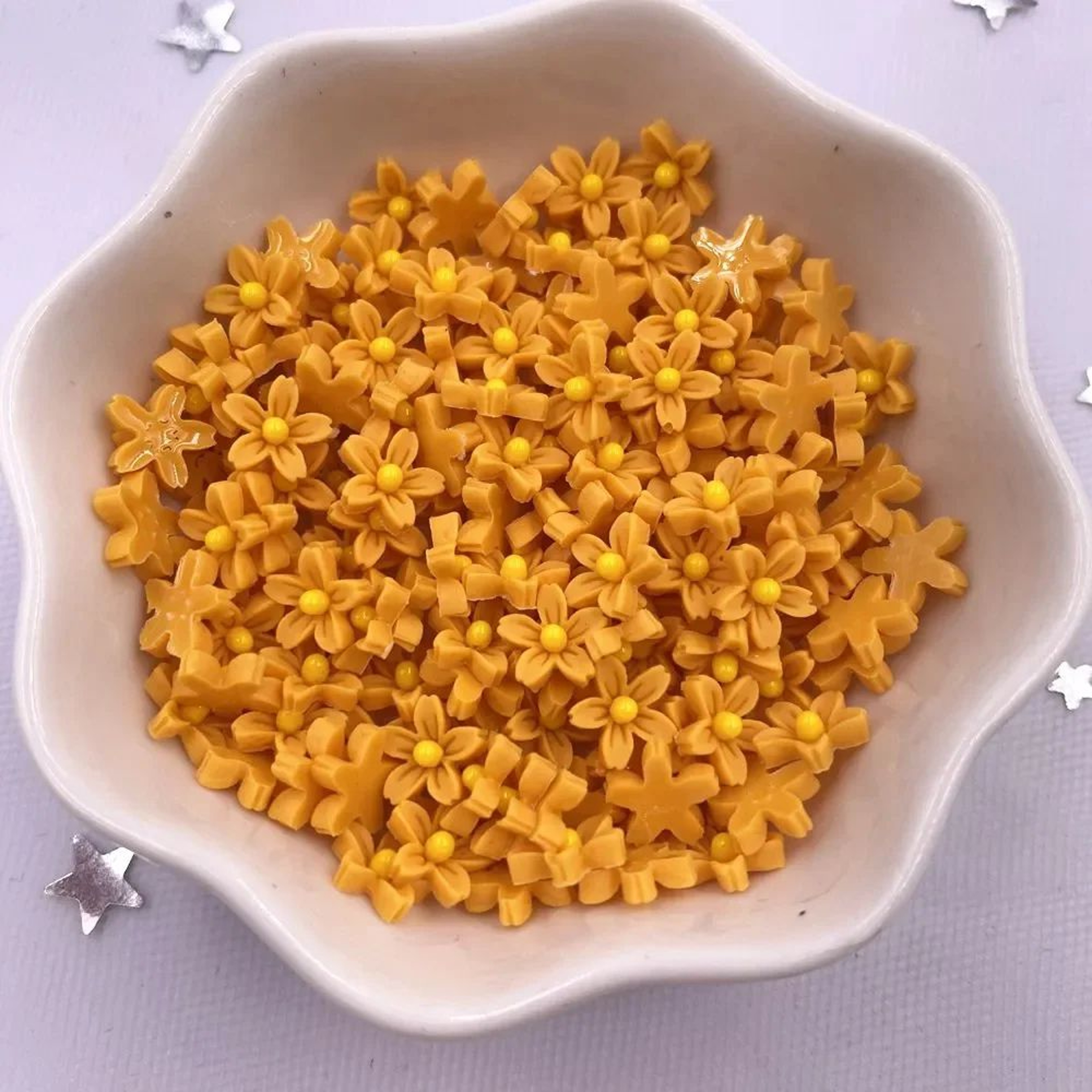 Colorful Mini Resin Flower Flatback Gems 7