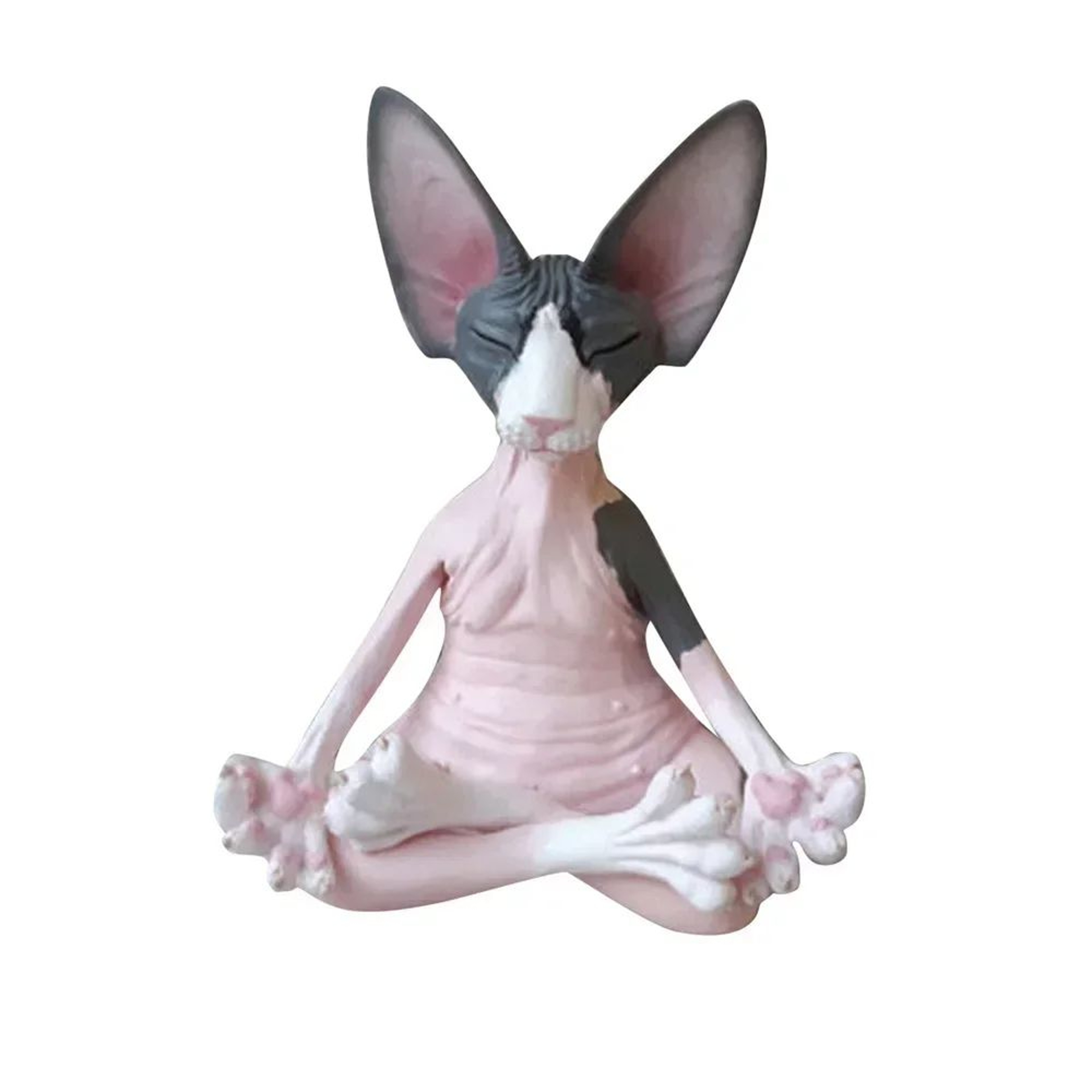 Meditating Sphynx Cat Figurine Zen Decor 6