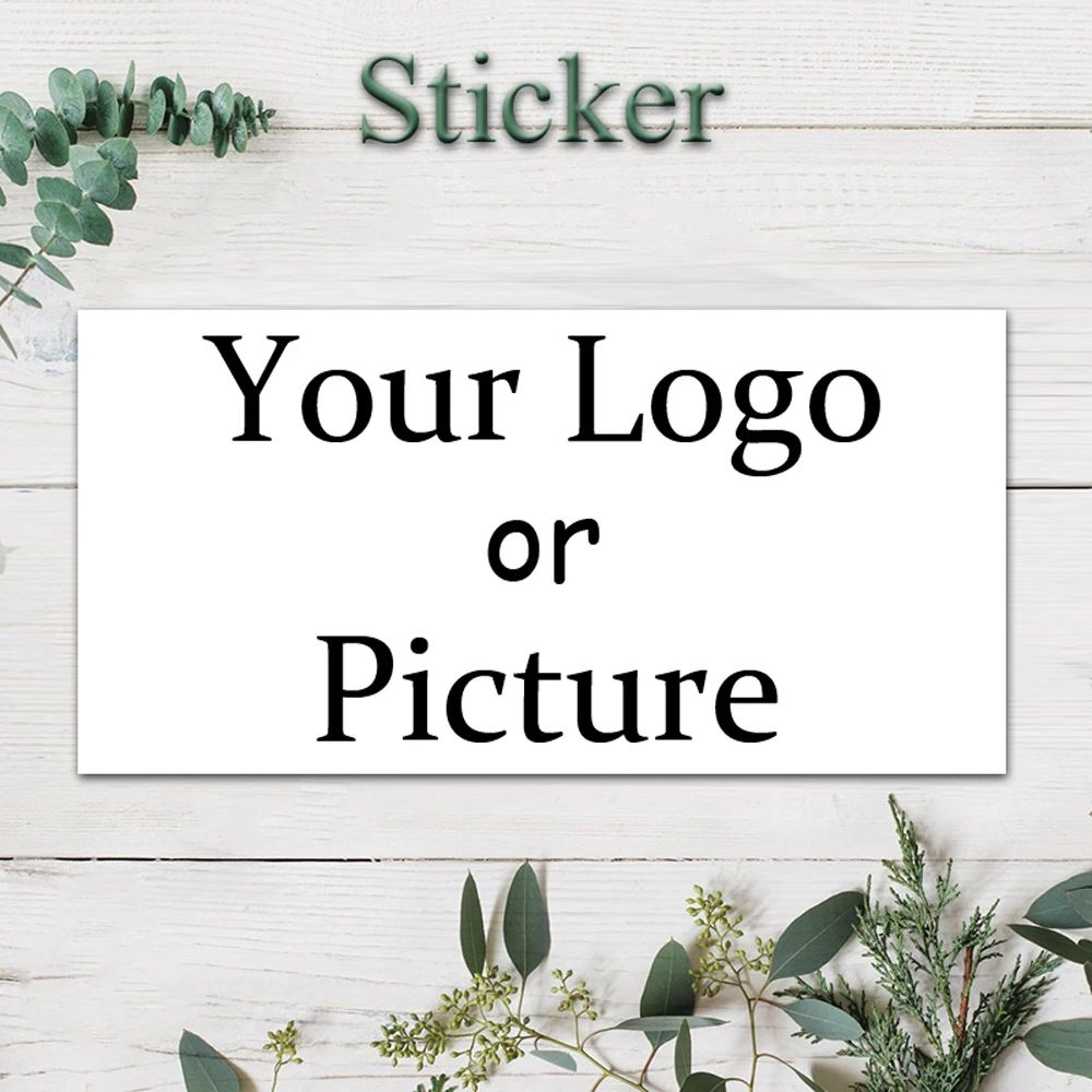 Personalized Rectangle Custom Logo Stickers 0