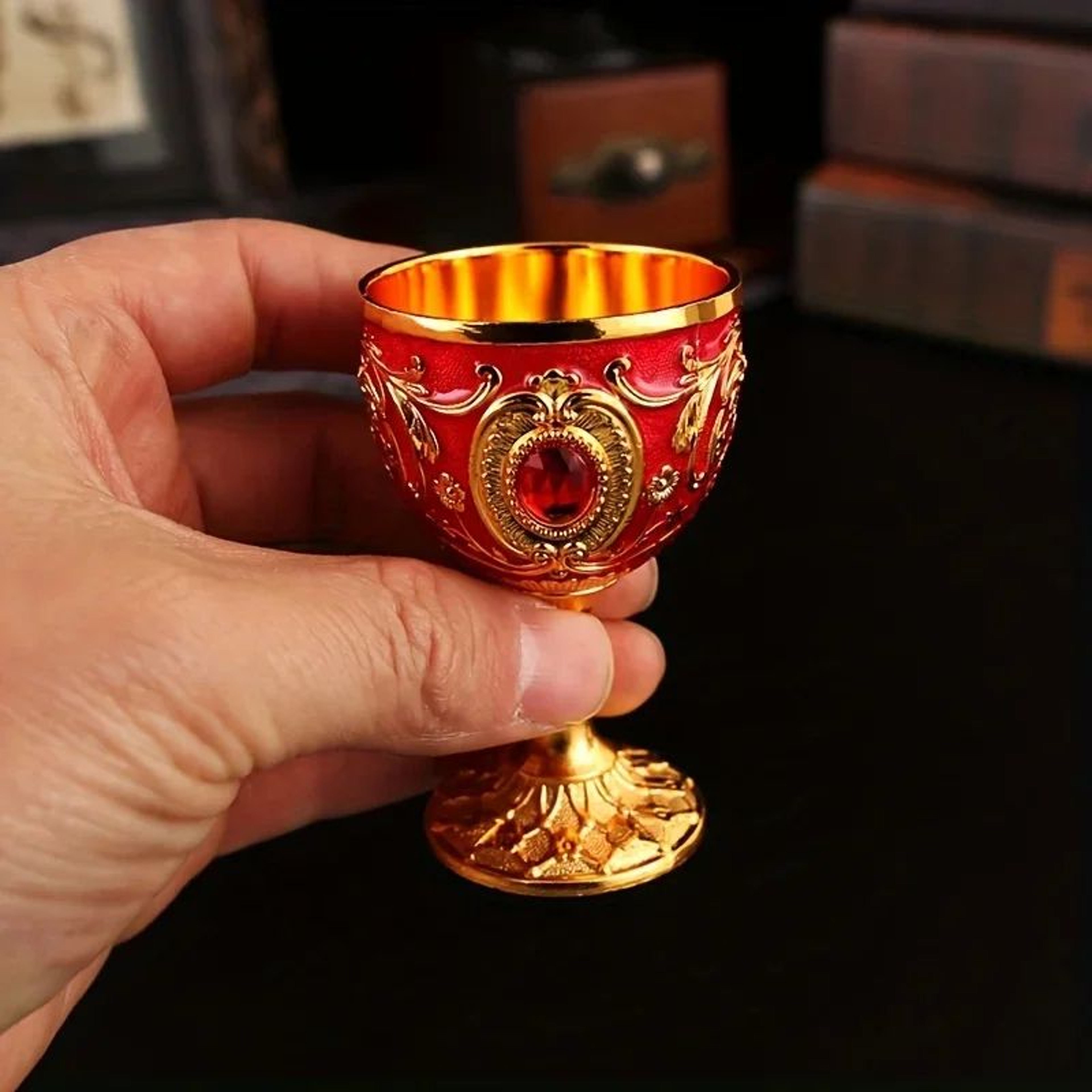 Vintage Medieval Holy Grail Goblet 0