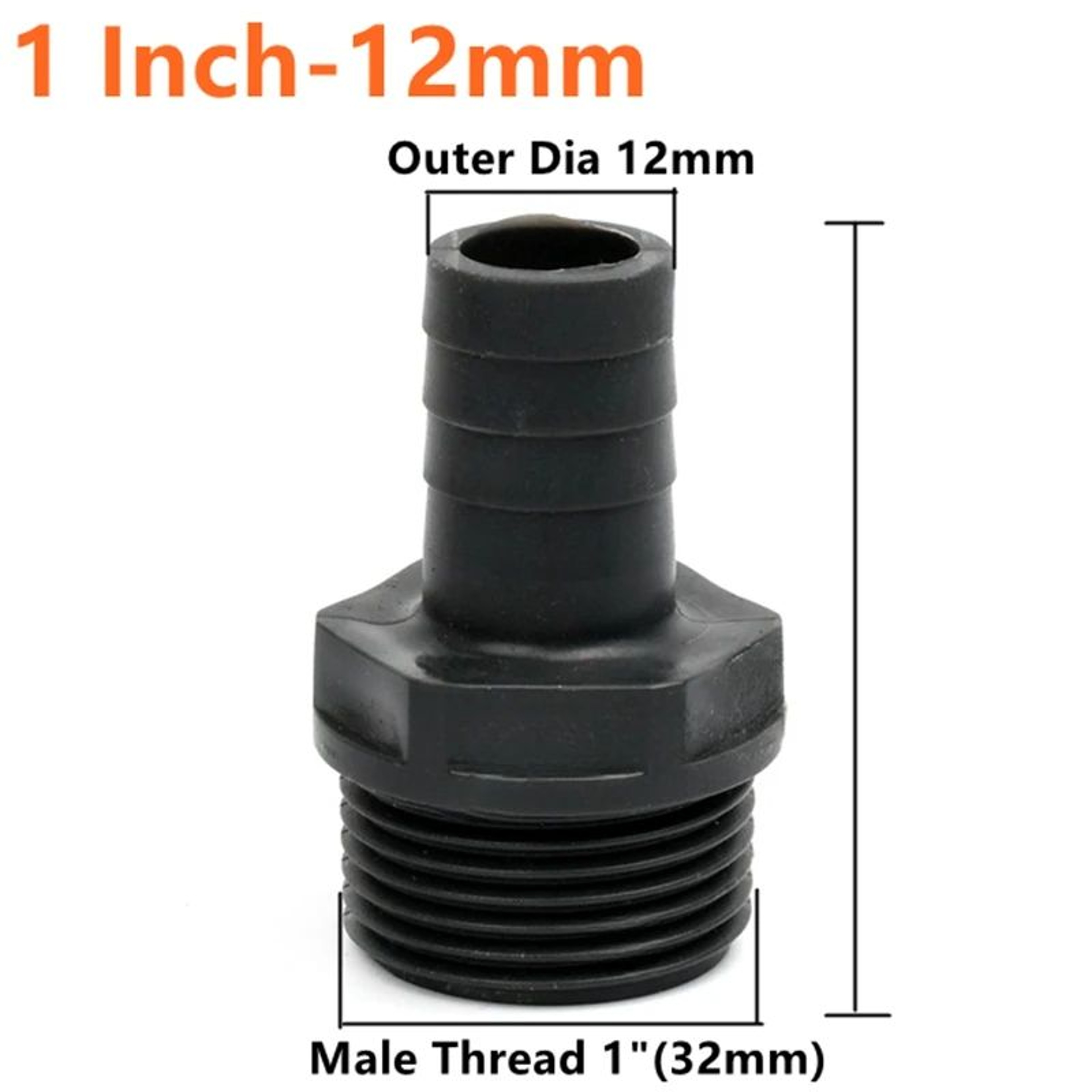 Male Thread Hose Barb Connector 6