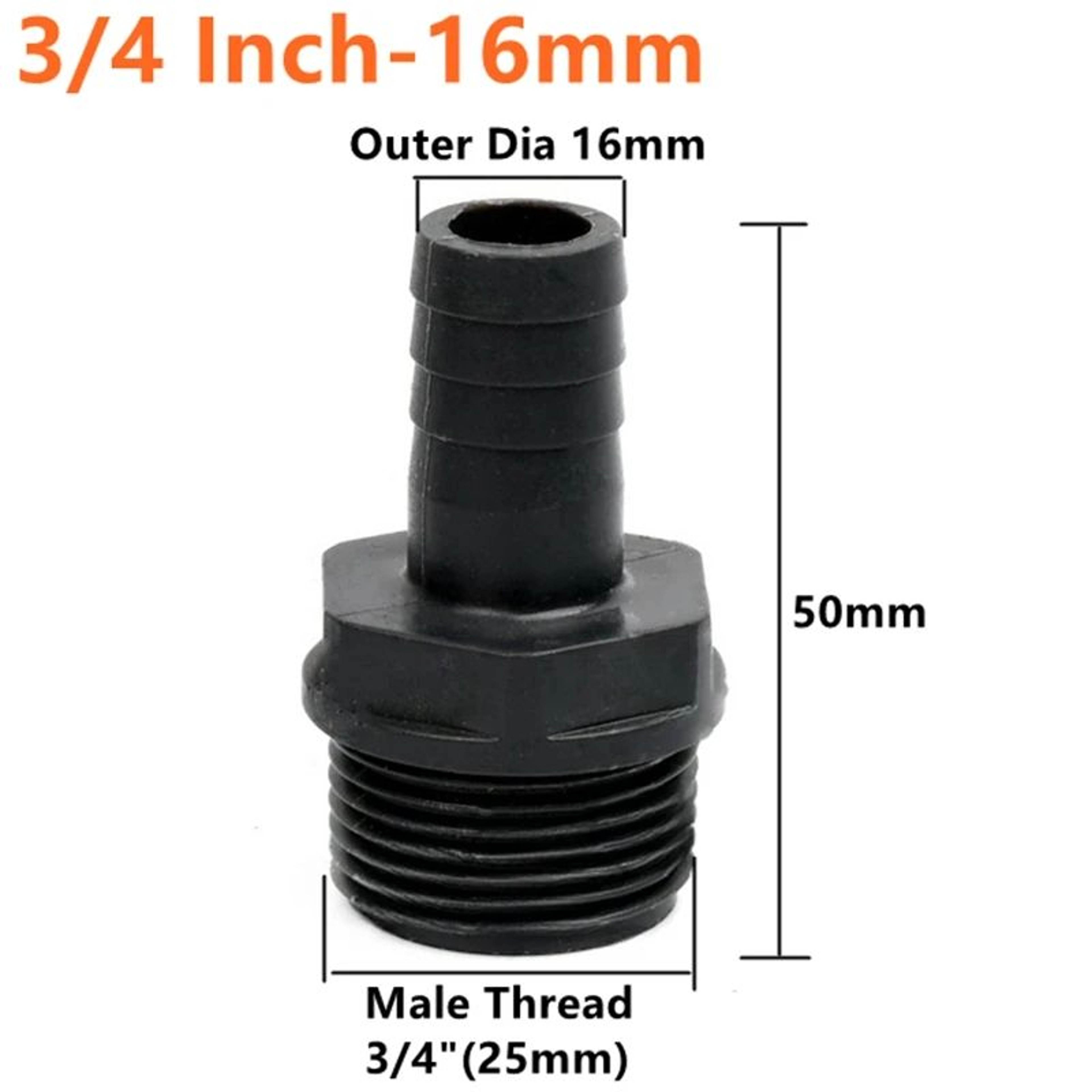 Male Thread Hose Barb Connector 21