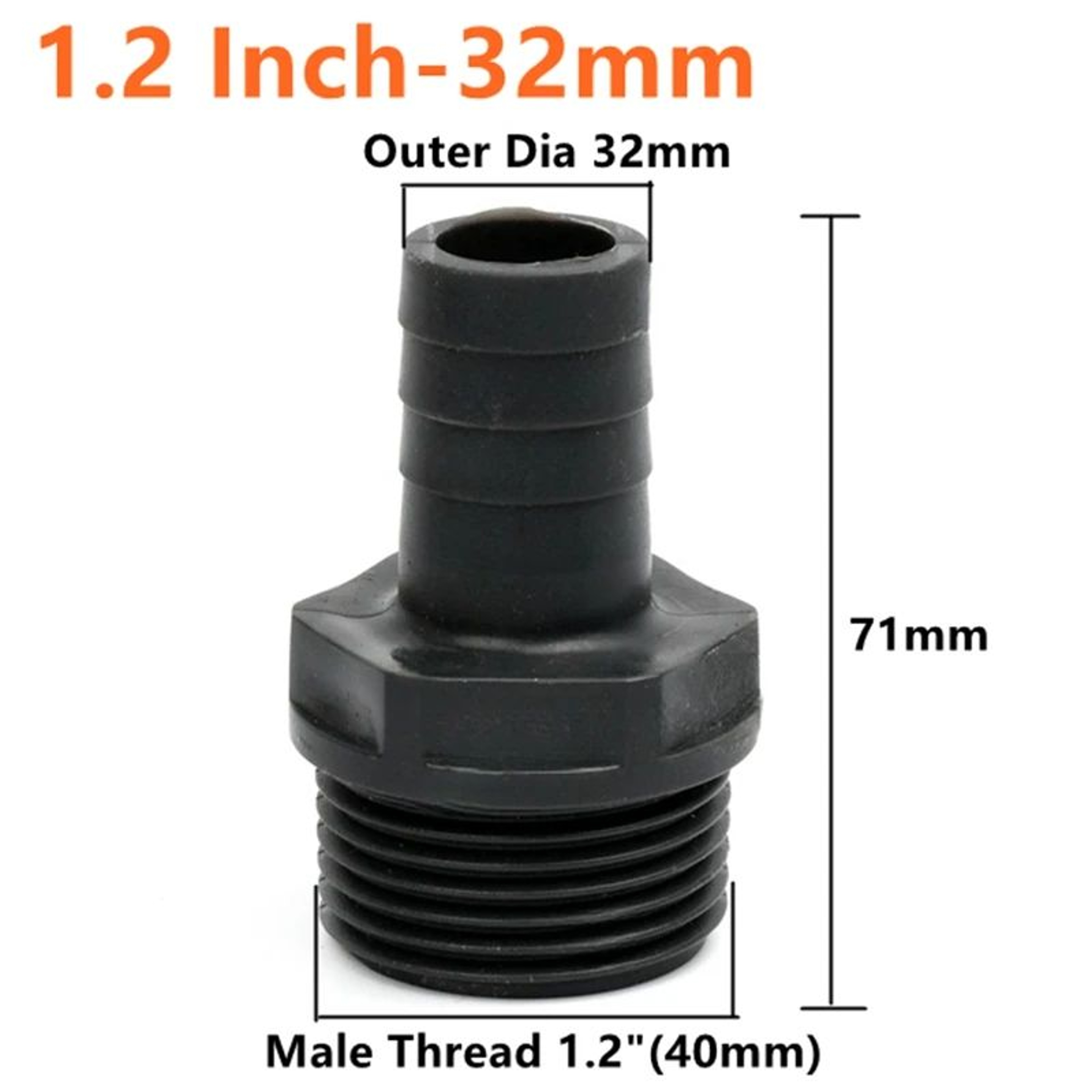 Male Thread Hose Barb Connector 24