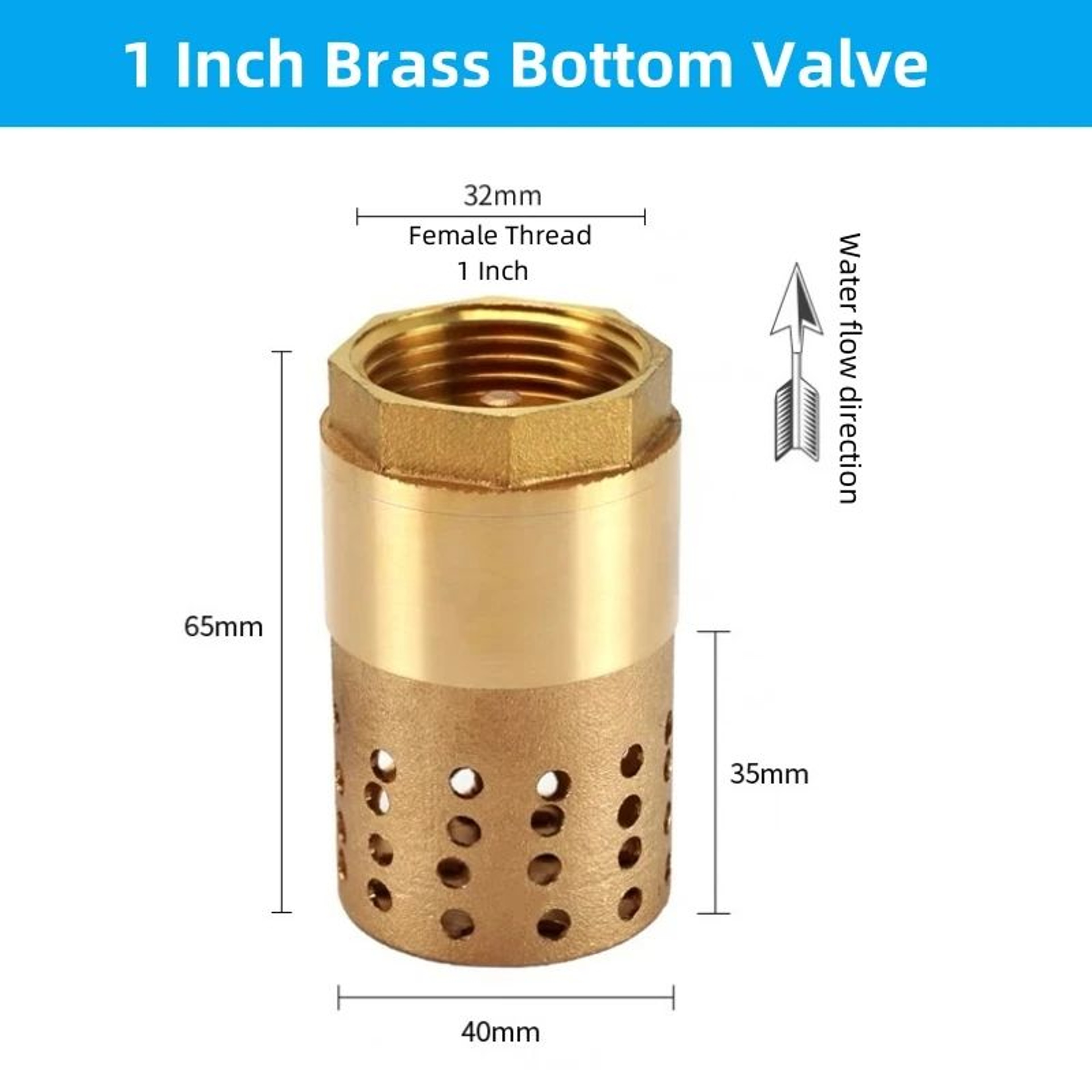 Brass Foot Valve With Suction Strainer 15
