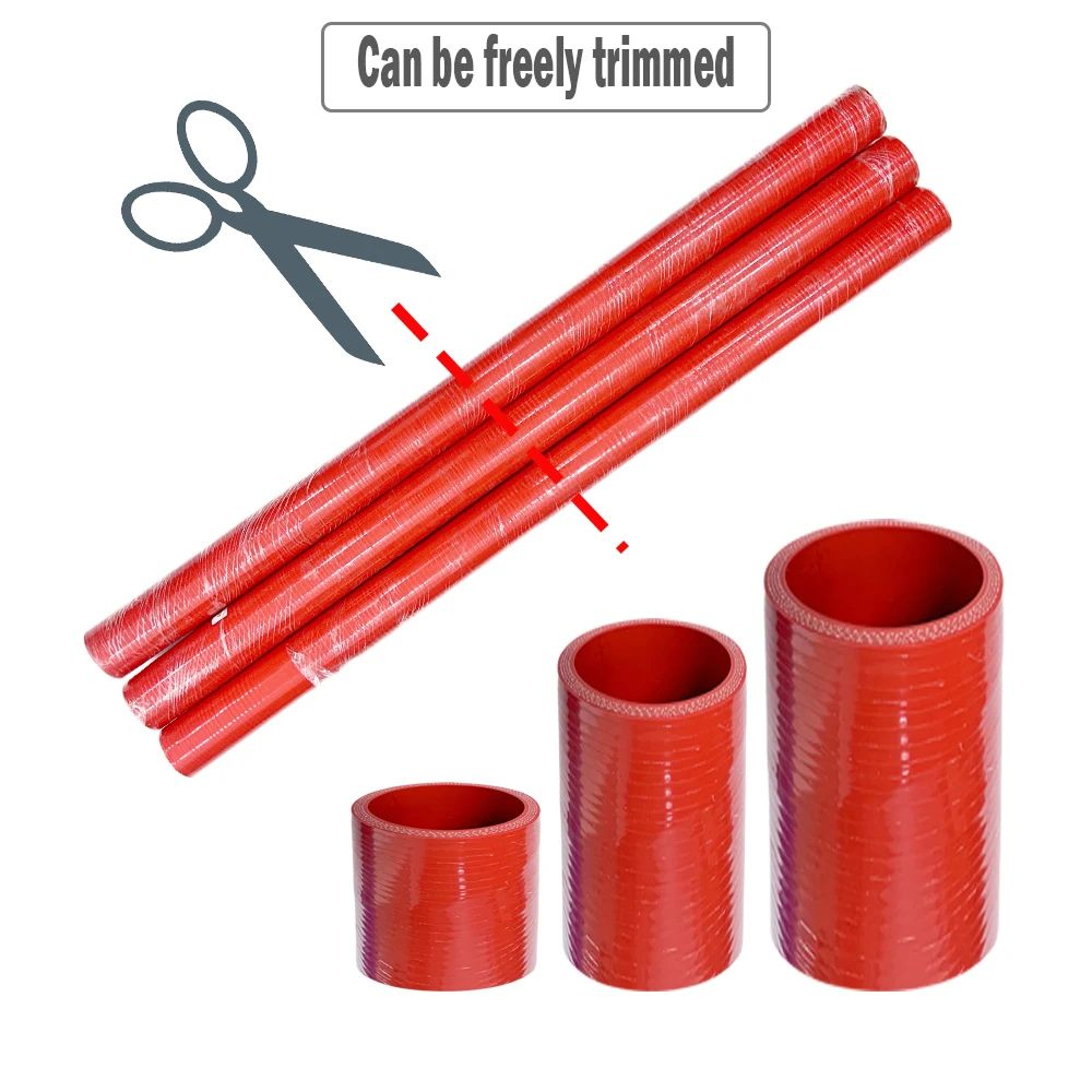 Universal Red Silicone Turbo Hose 1