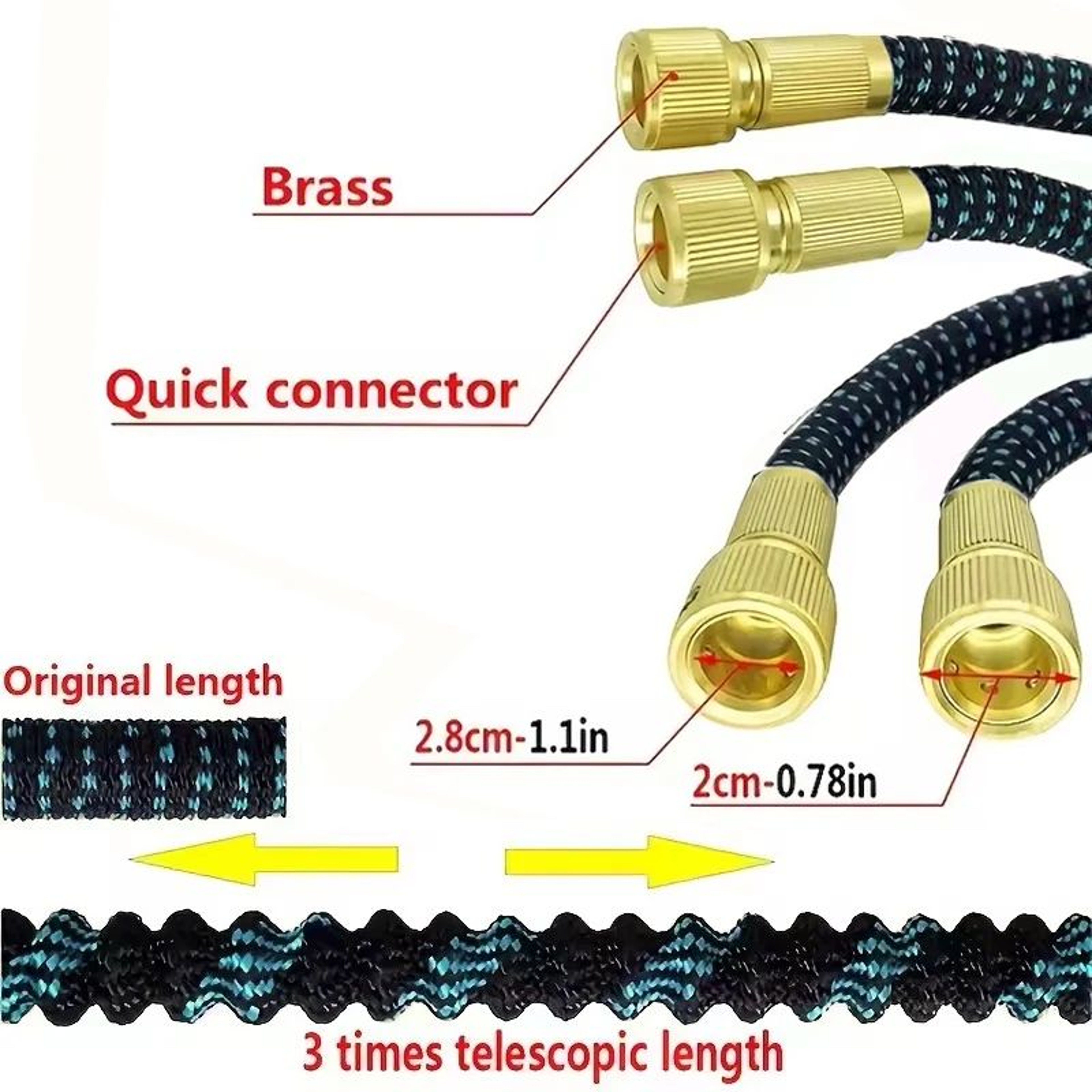Expandable Garden Hose With Spray Gun 1