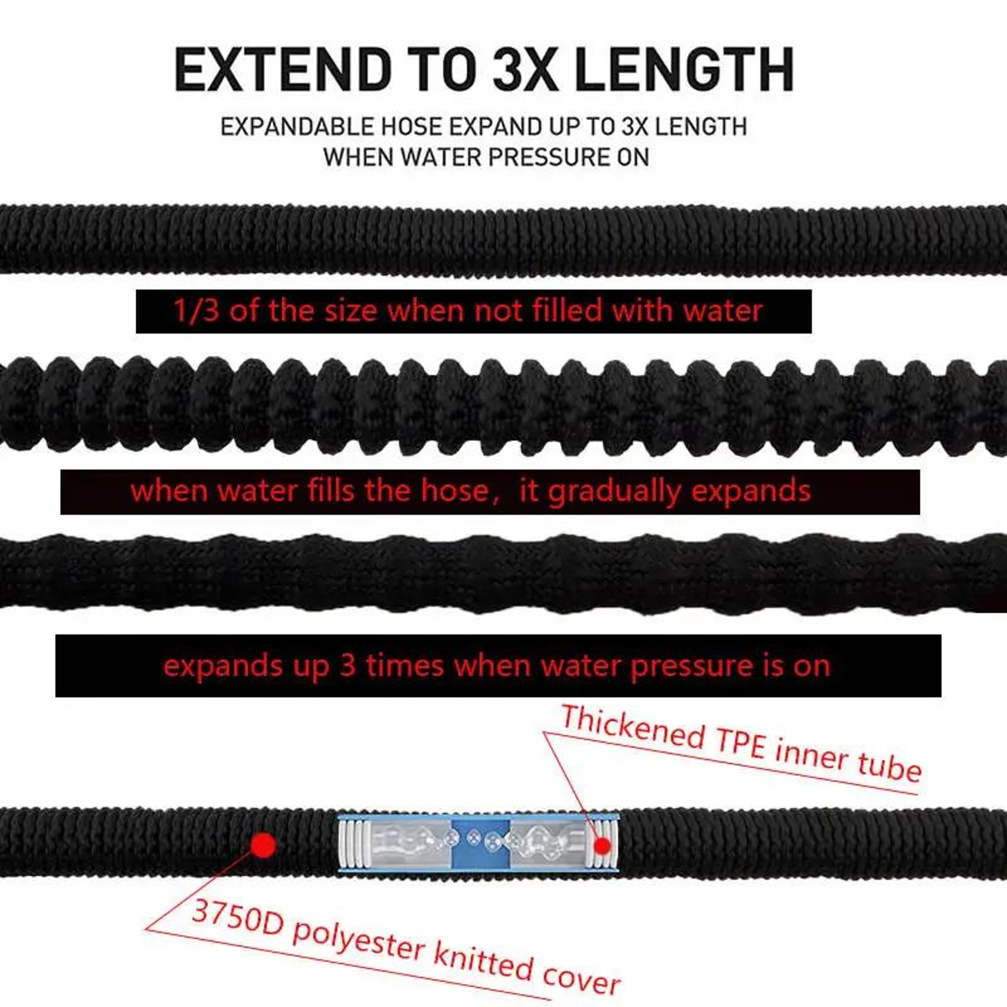 Flexible Expandable Water Hose With Spray Gun 1