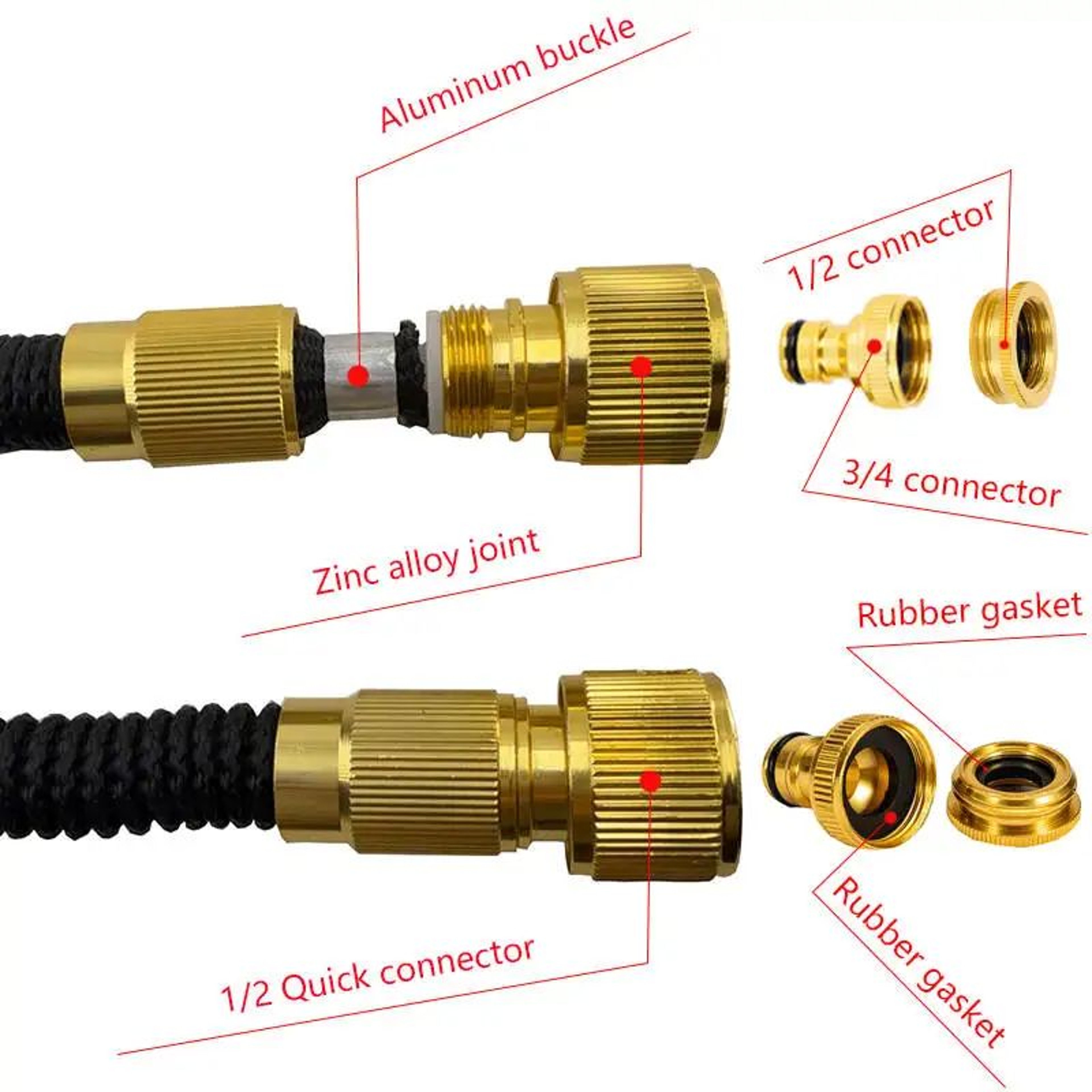Flexible Expandable Water Hose With Spray Gun 2