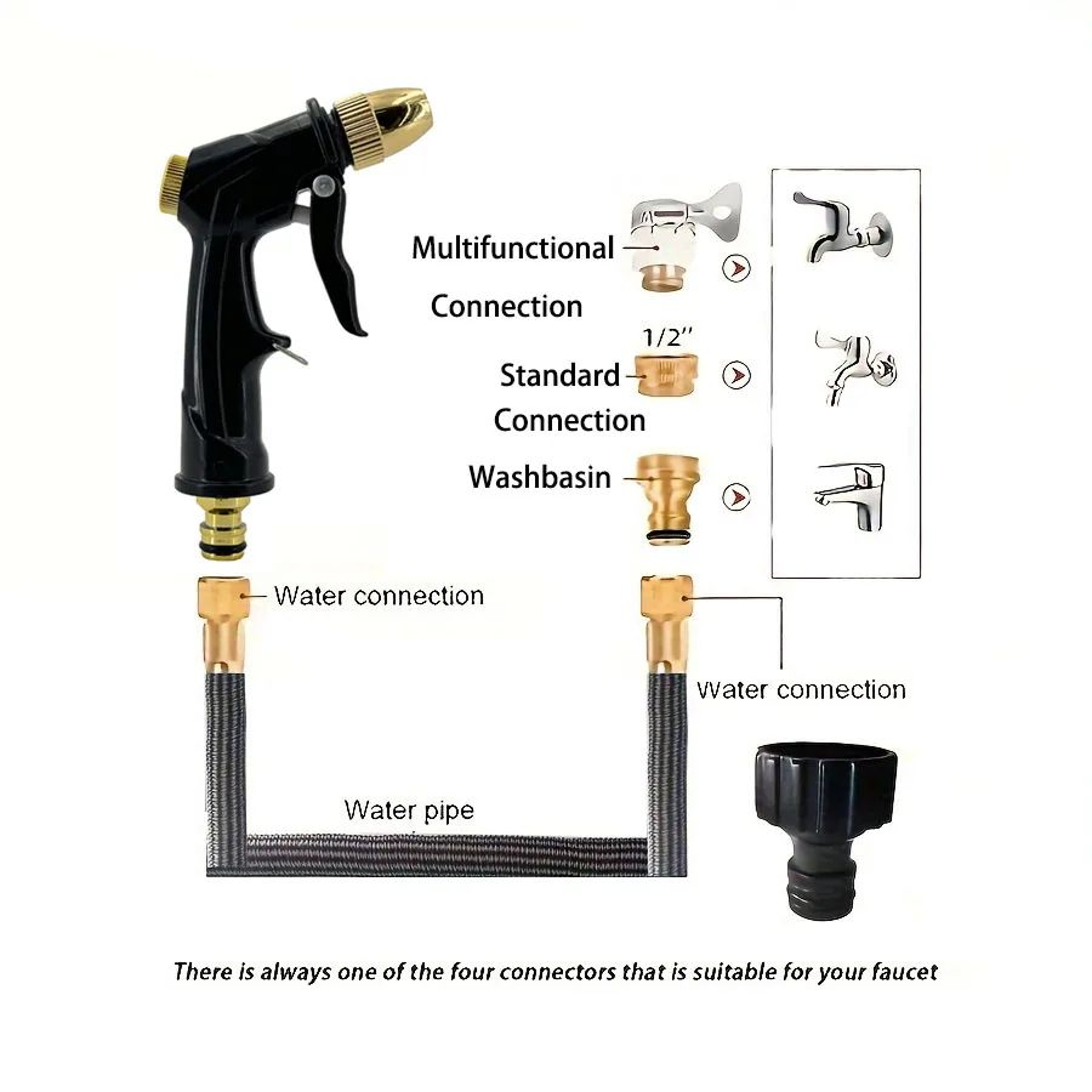 Expandable Garden Hose With Pressure Nozzle 3