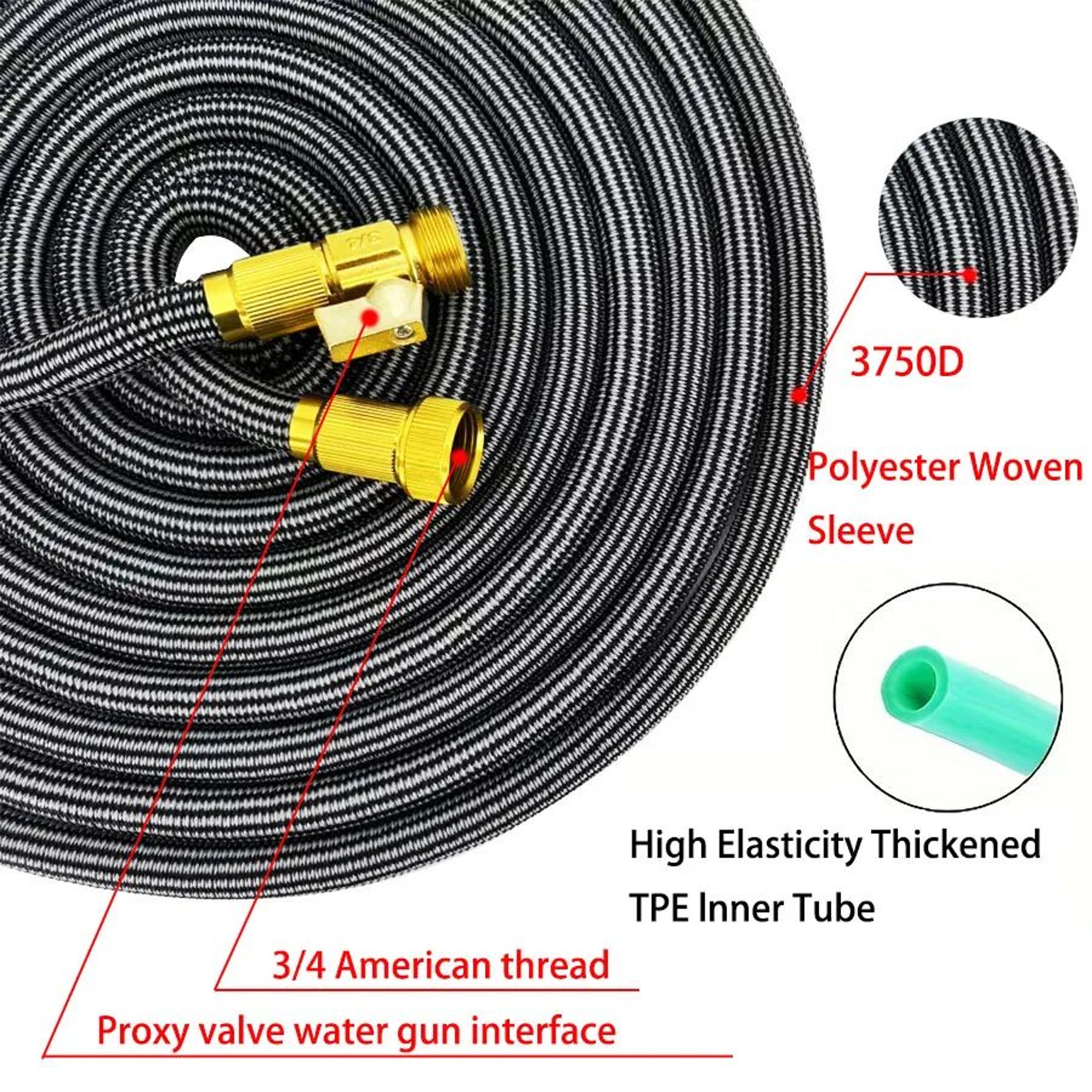 Flexible Expandable Water Hose With Spray Nozzle 1