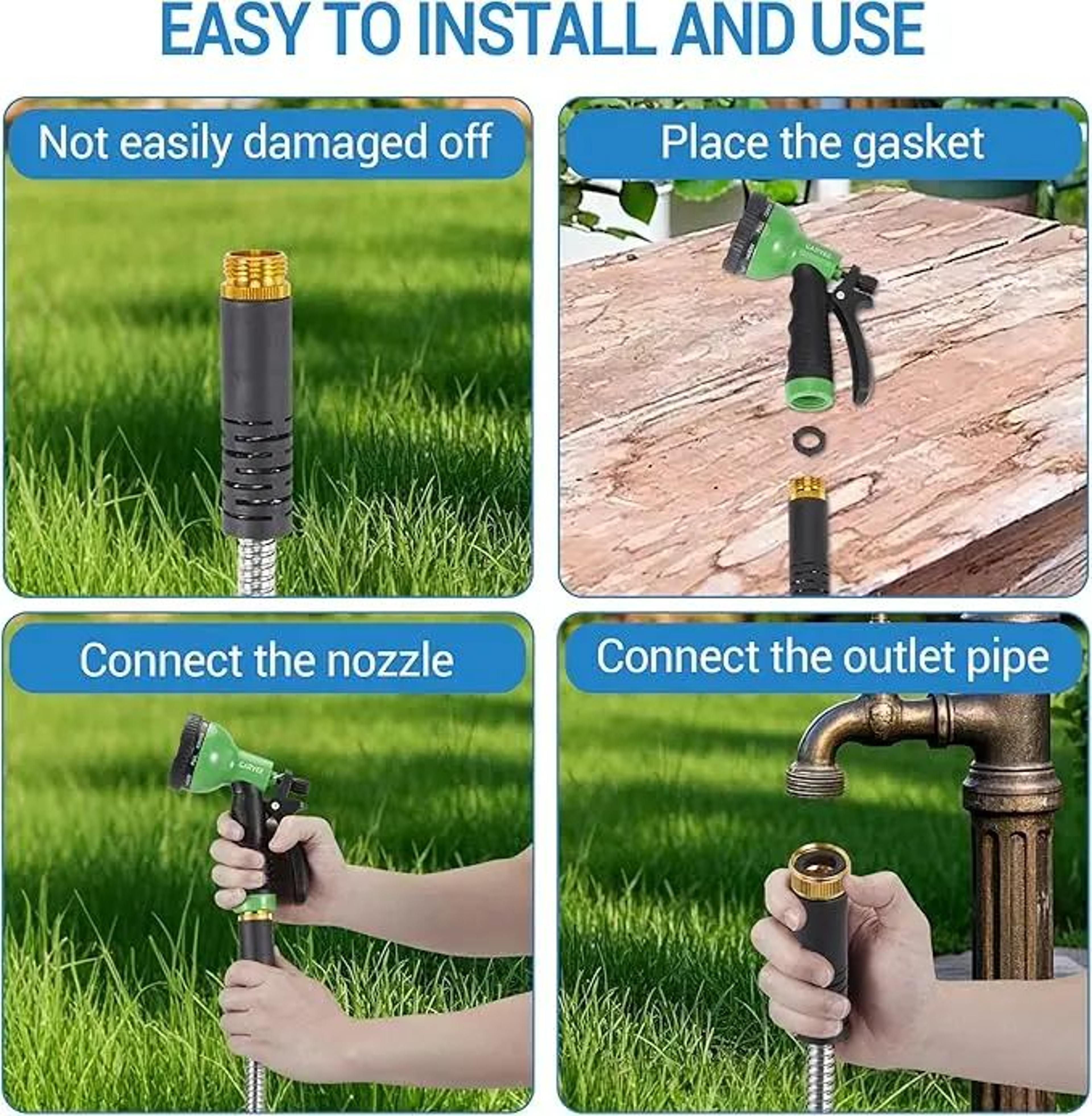 Heavy Duty Brass Adjustable Hose Nozzle 3