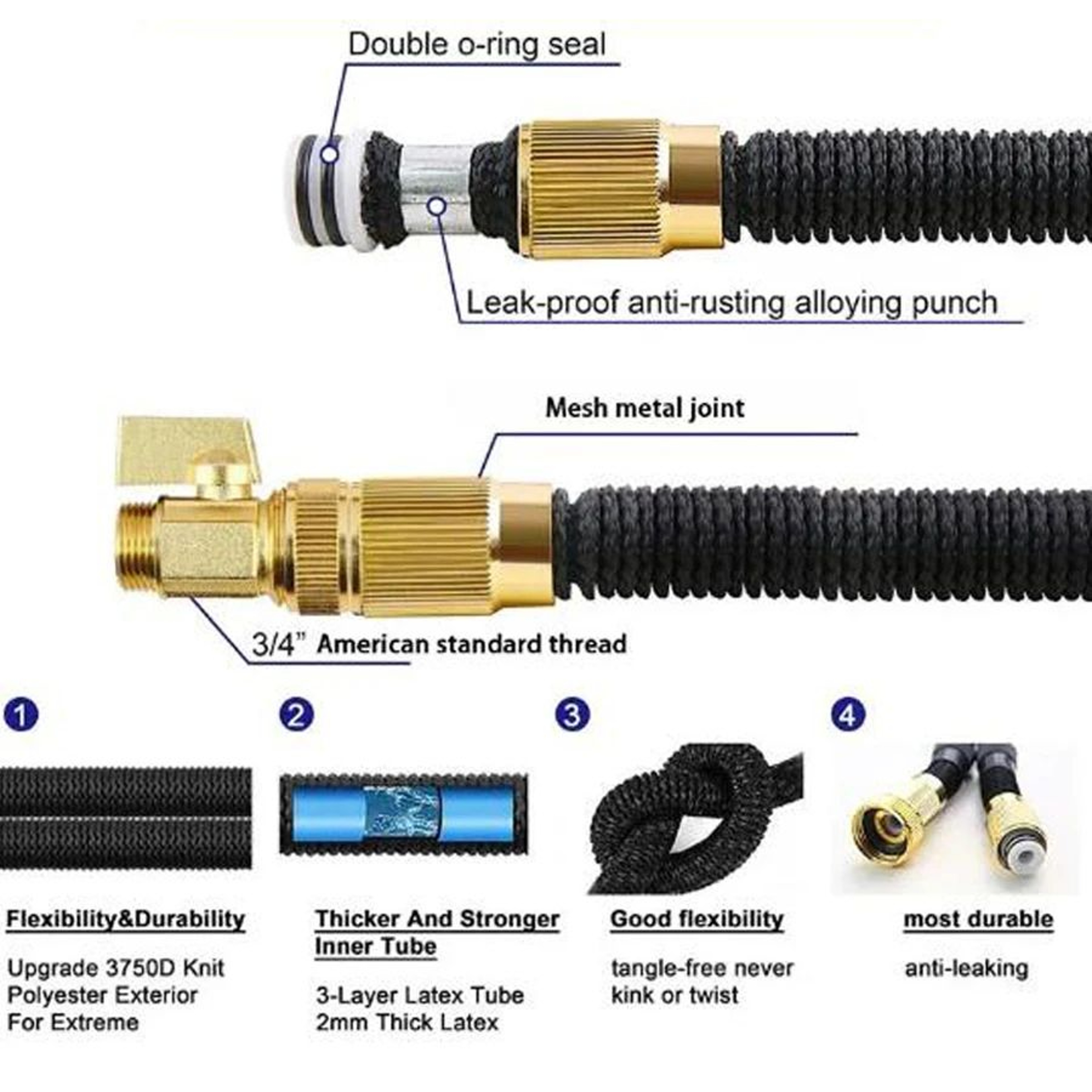 Double Latex Flexible Garden Hose 2