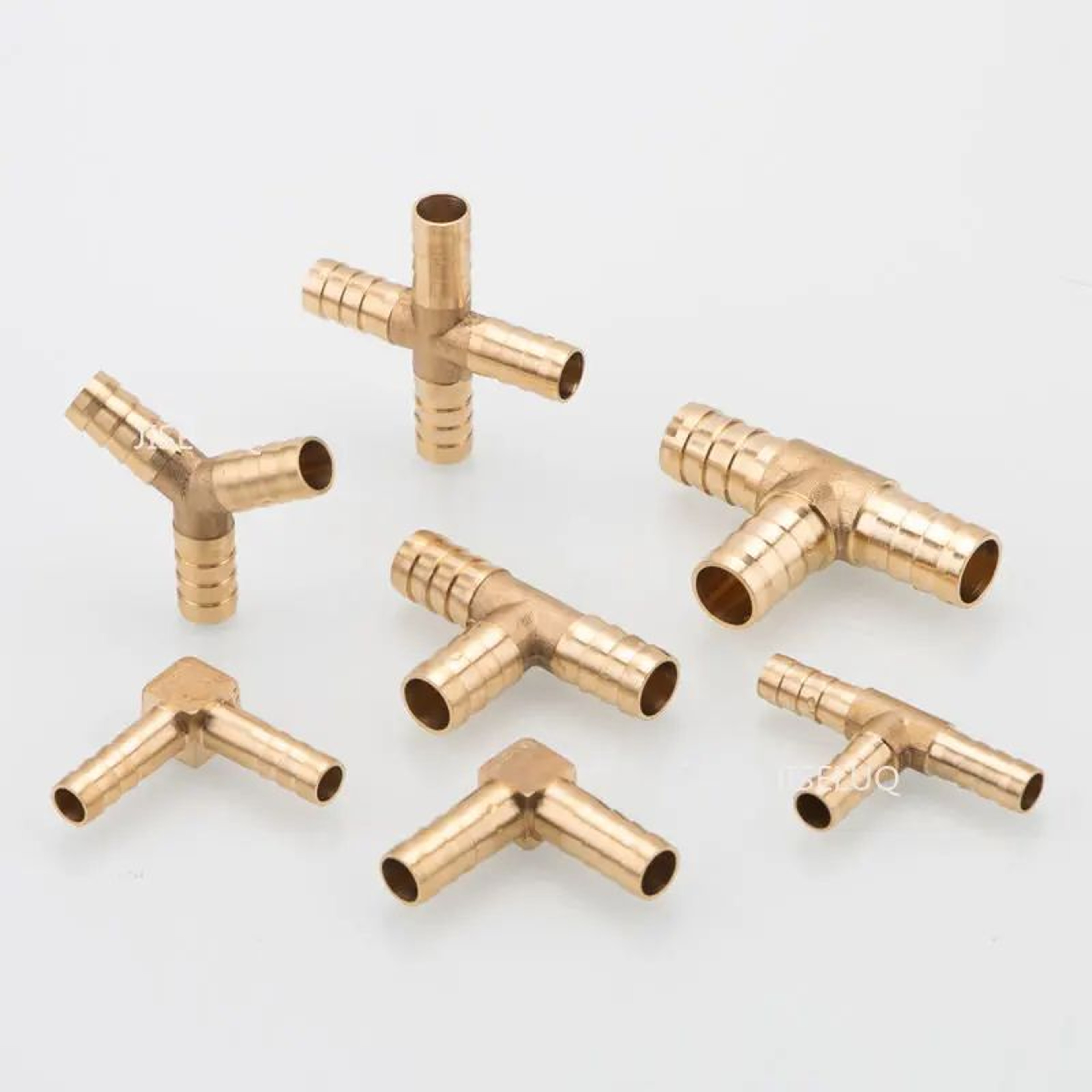 Three Way Brass Hose Barb Connector 0