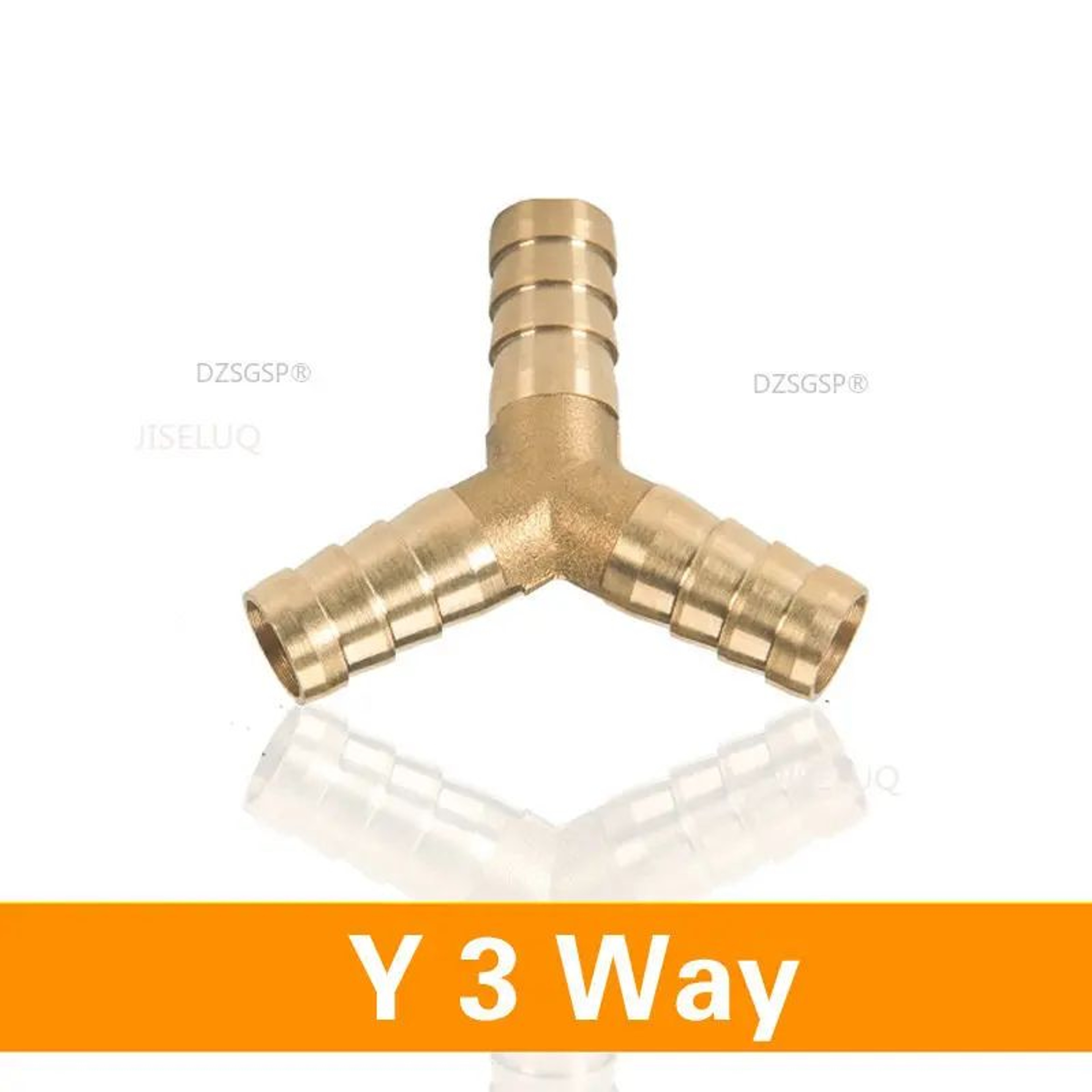 Three Way Brass Hose Barb Connector 10