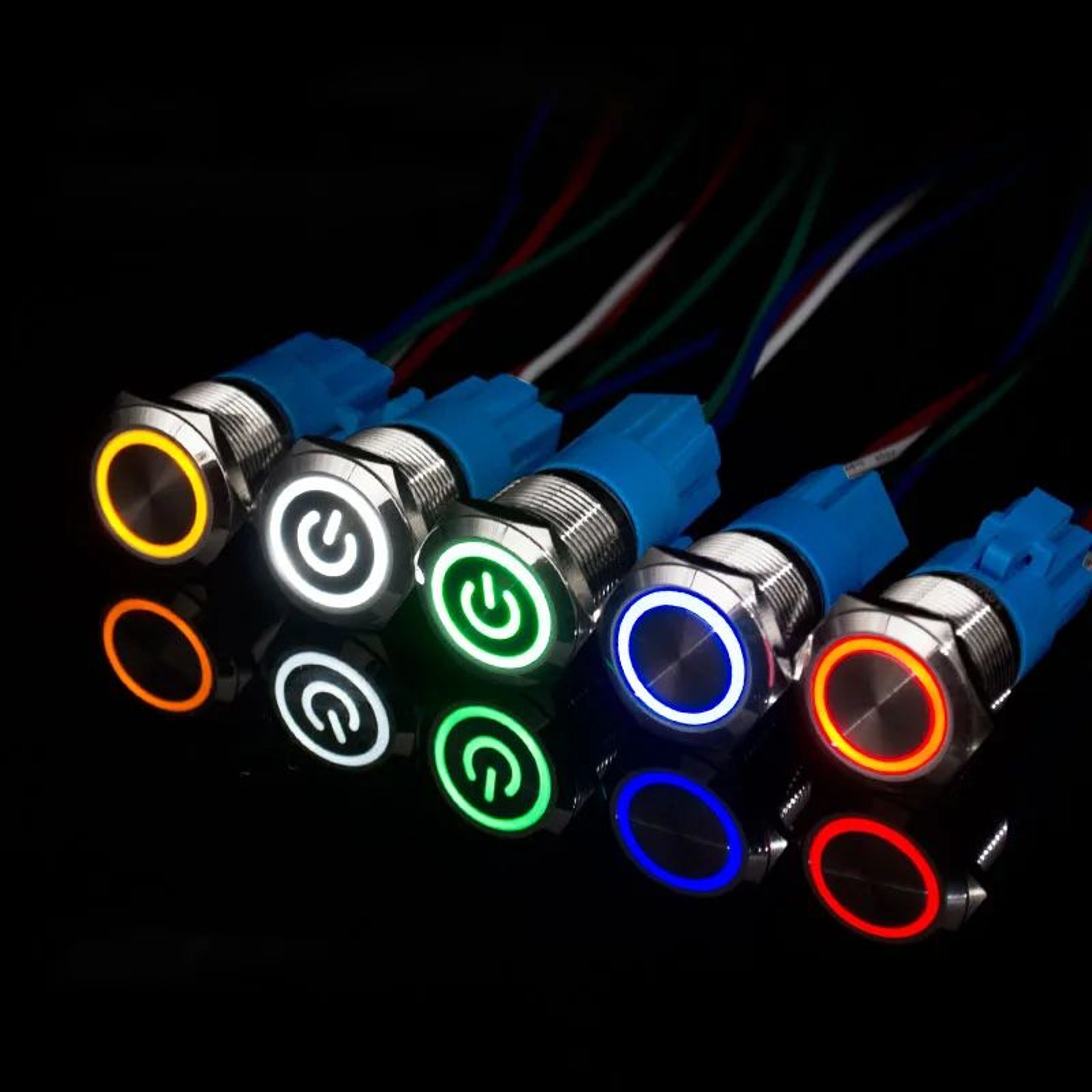 Waterproof Metal LED Push Button Switch 3