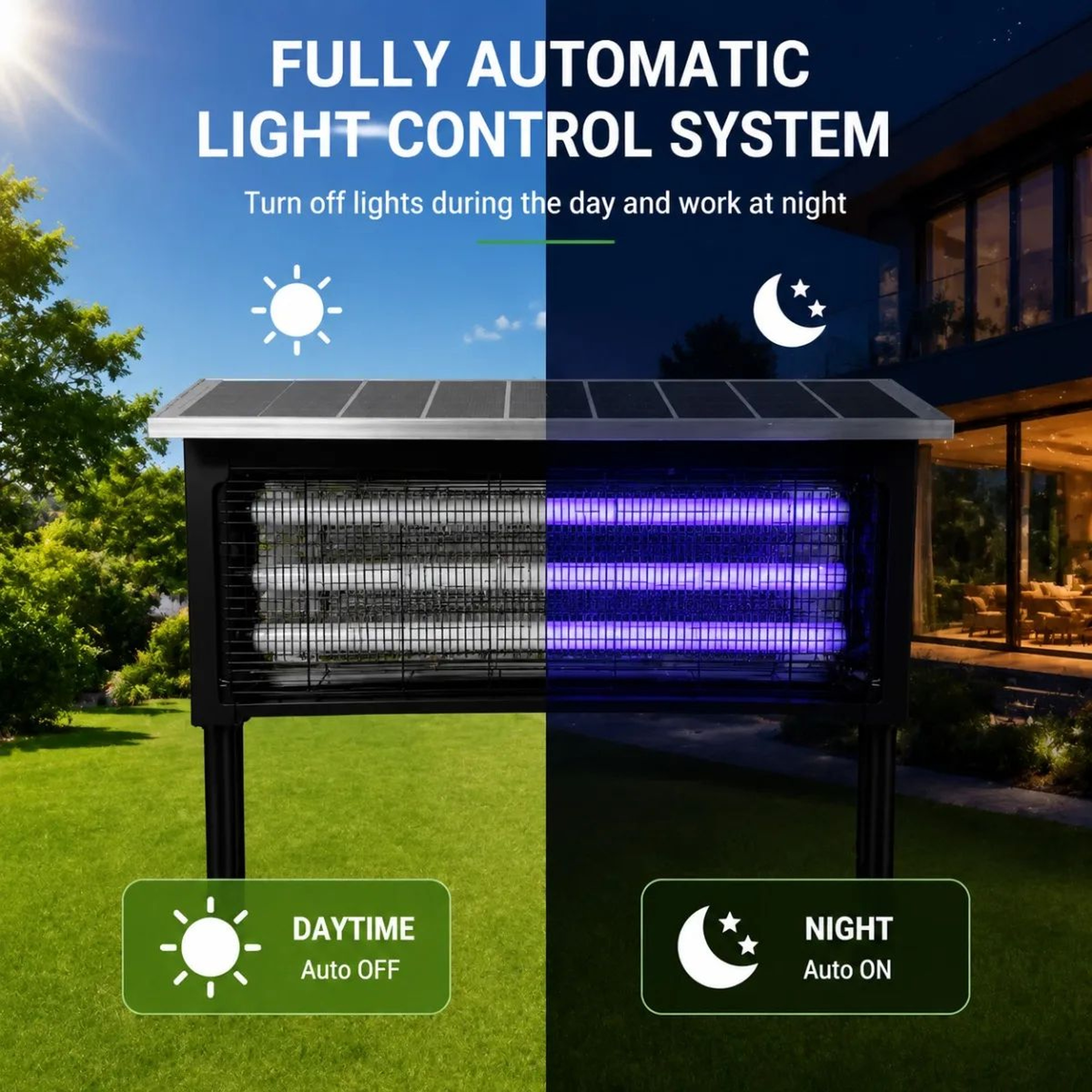Solar Powered Outdoor Bug Zapper Lamp 2