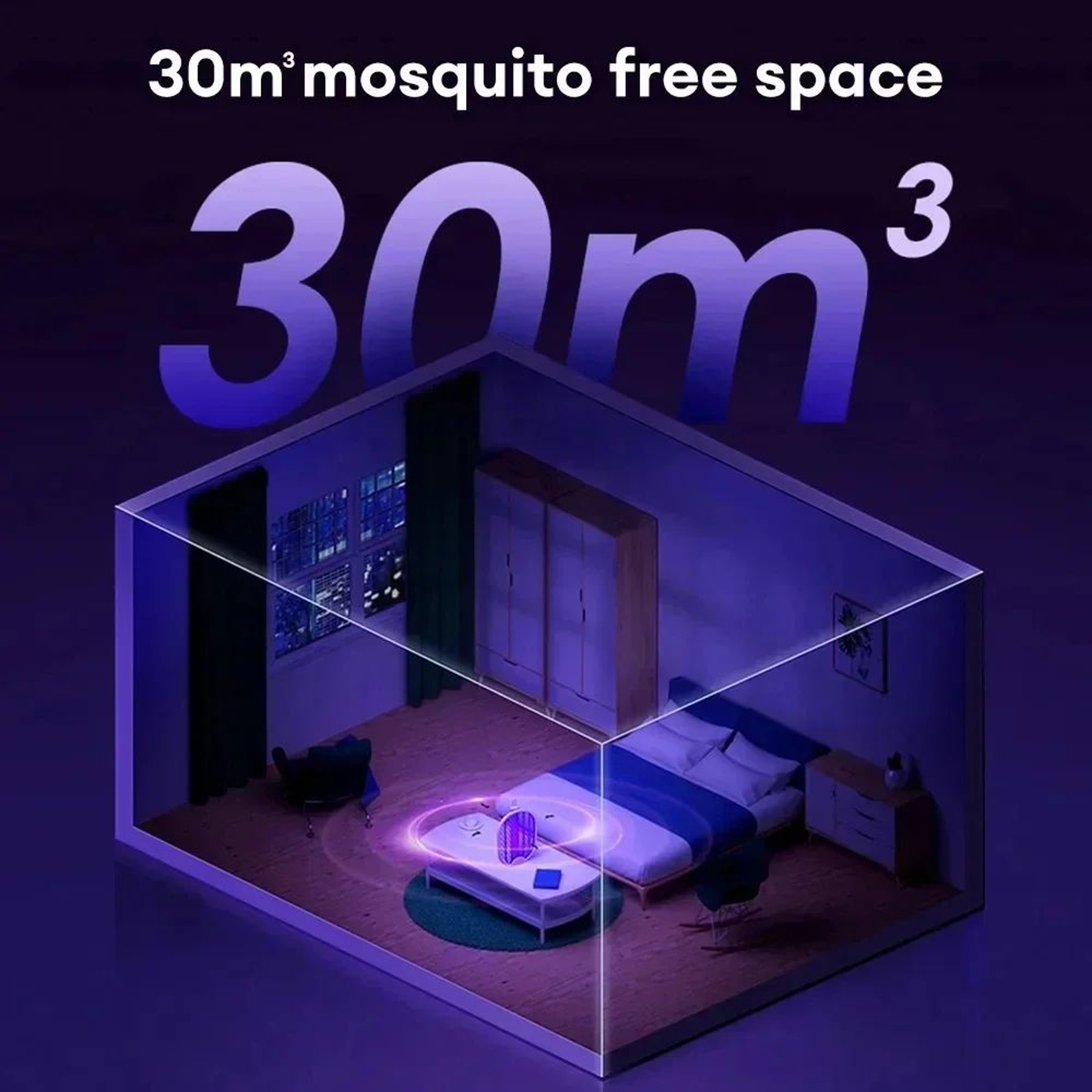 Foldable Electric Mosquito Swatter UV Bug Zapper 0