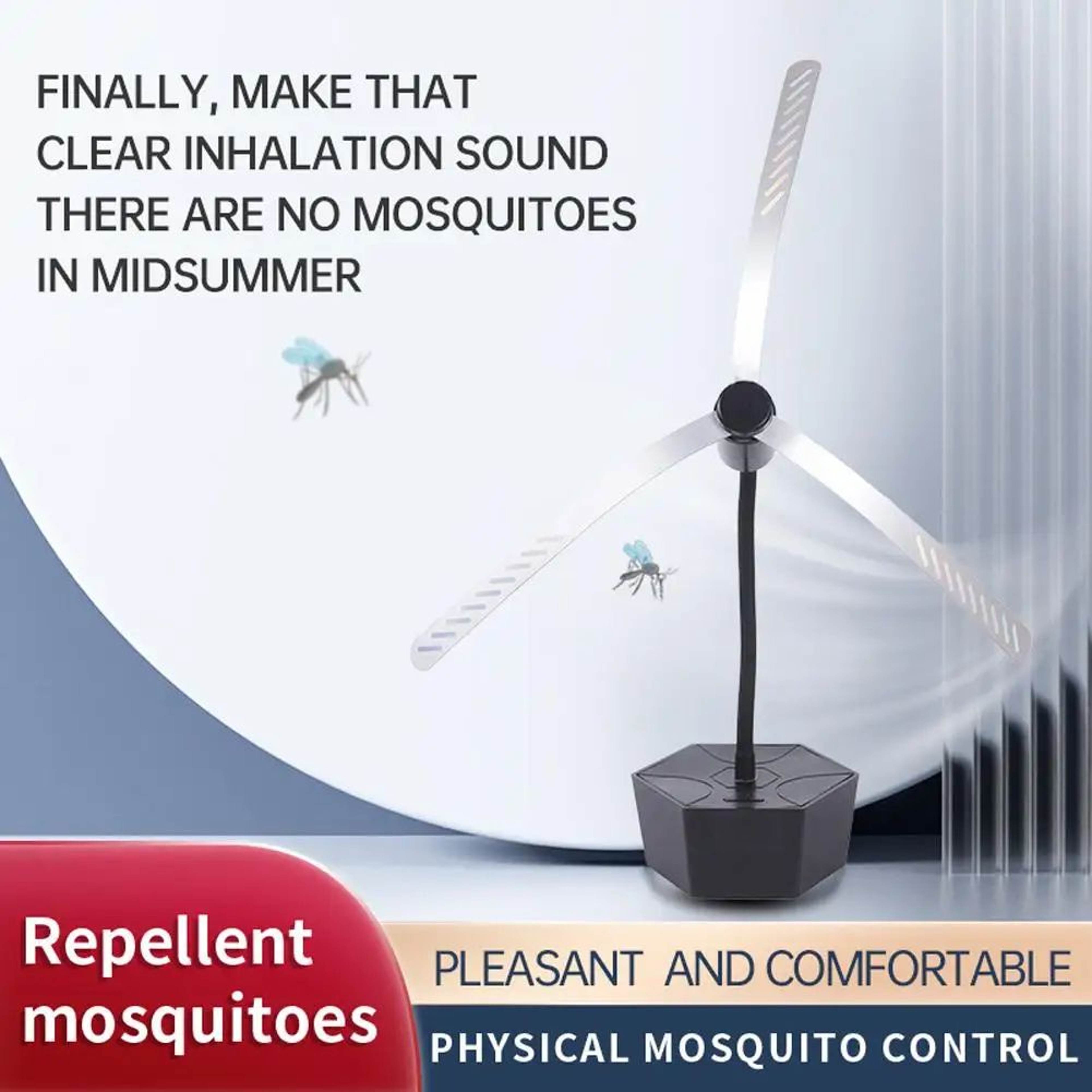 Rechargeable Fly Repellent Fan Tabletop Food Protector 3