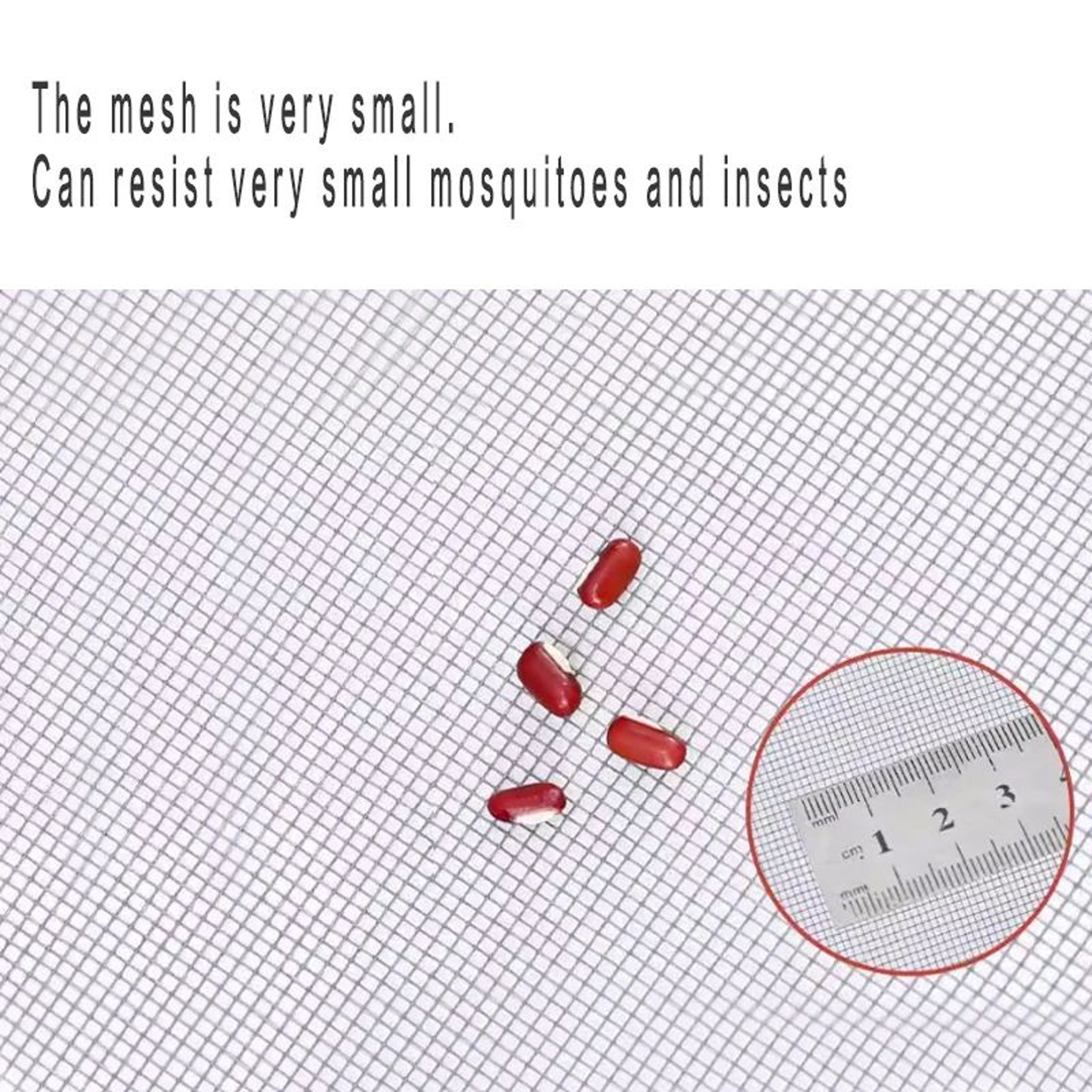Self Adhesive Mosquito Window Screen With Zipper 4