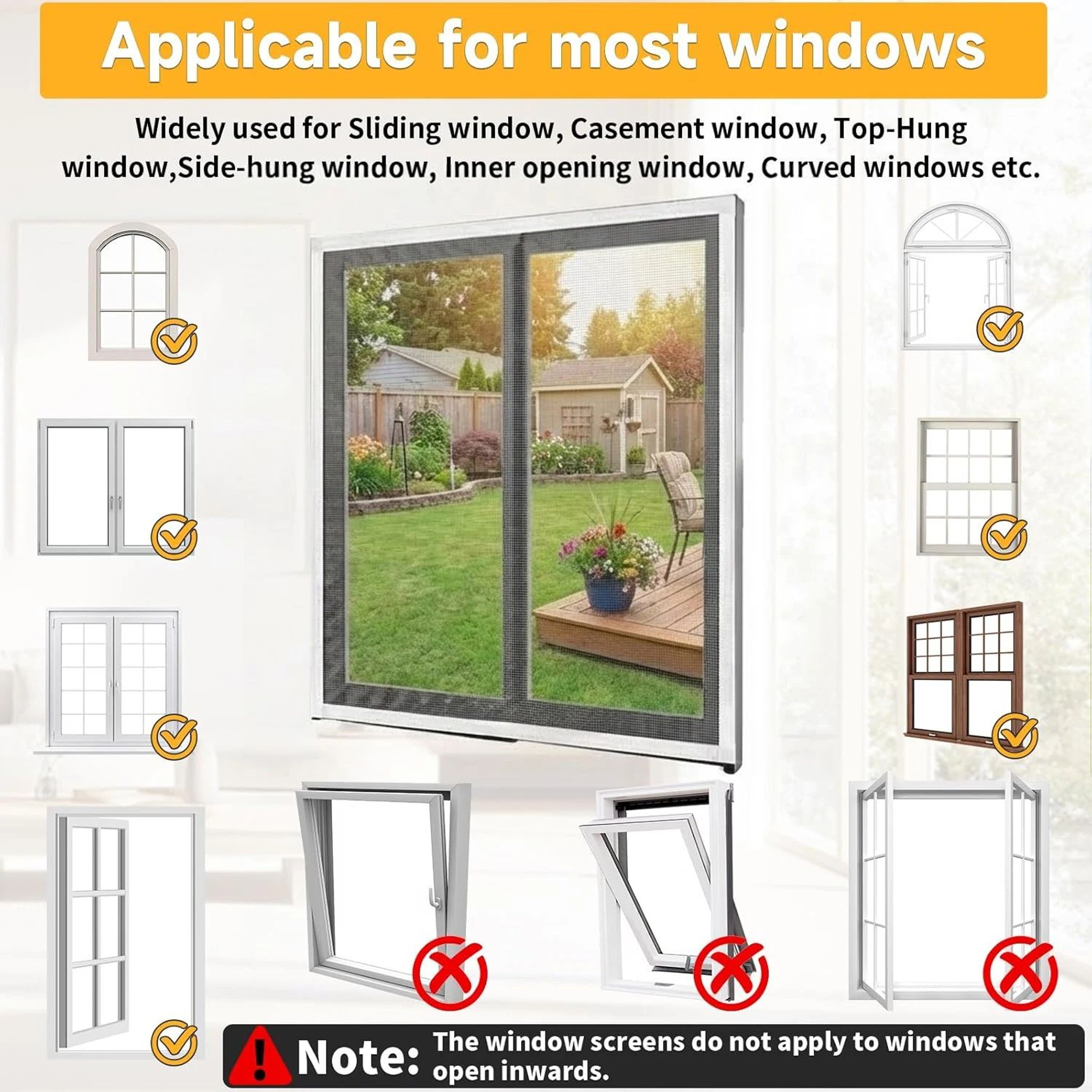 White Self Adhesive Mosquito Window Screen 4