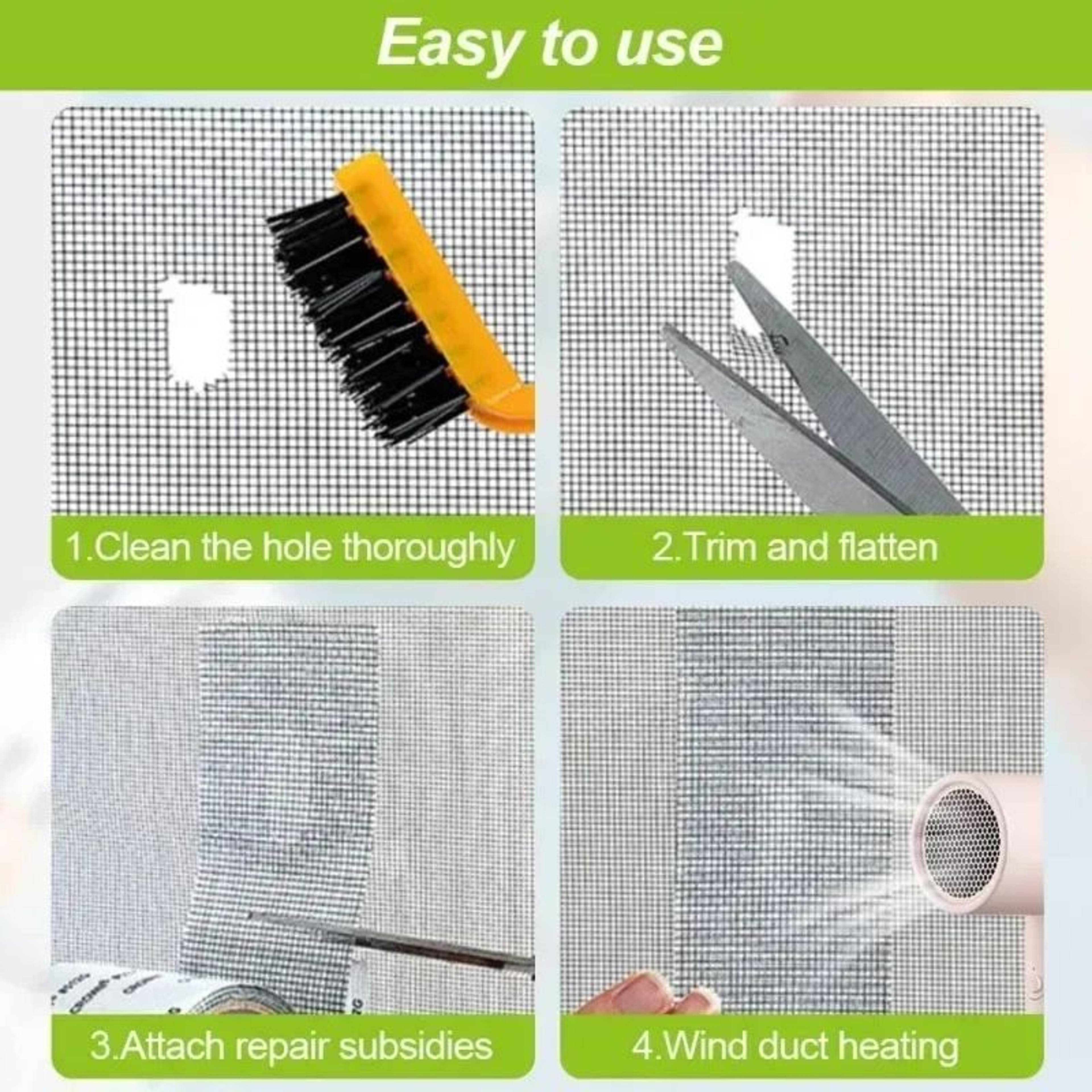 Waterproof Window Screen Repair Mesh Tape 5