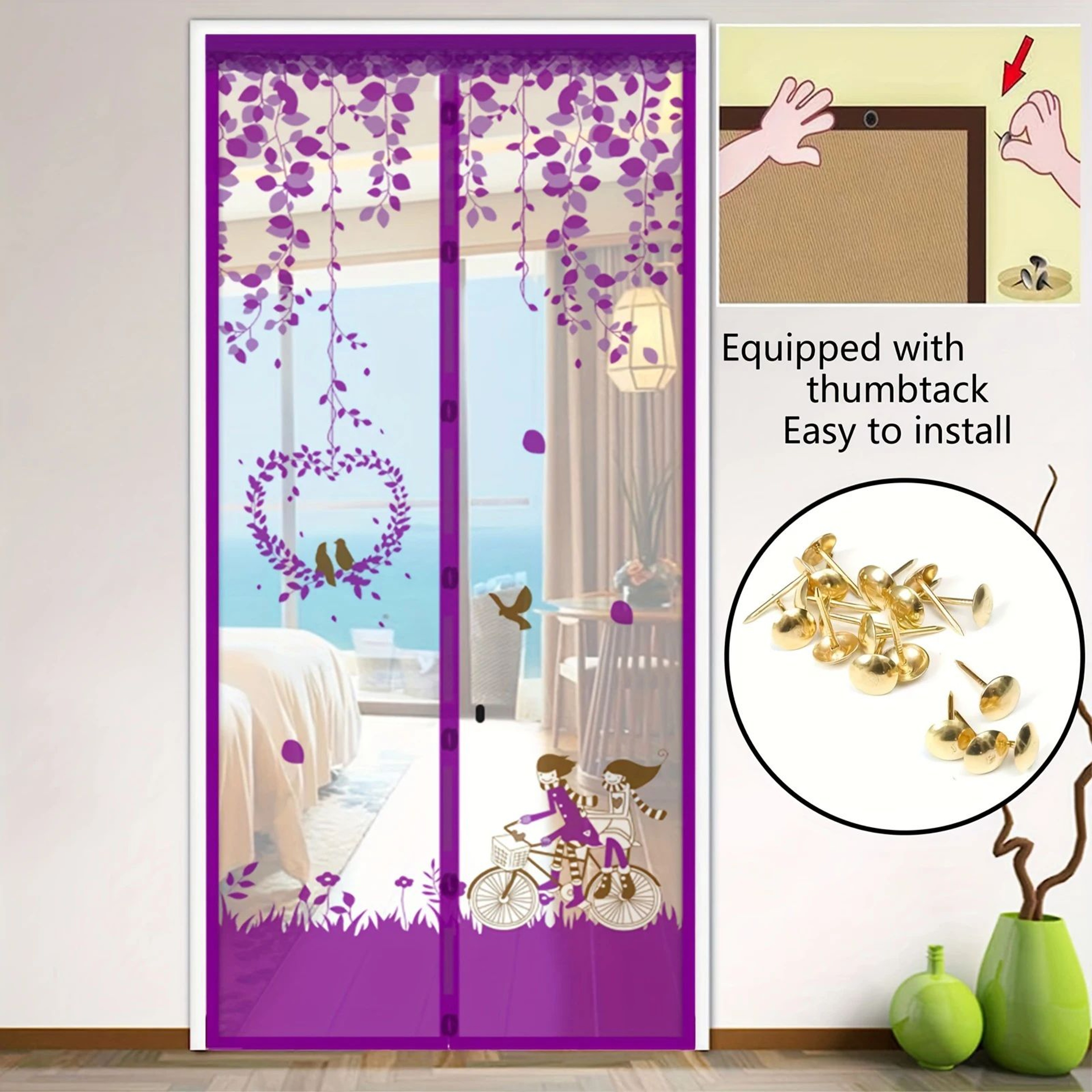 Magnetic Mesh Door Curtain With Automatic Closure 4