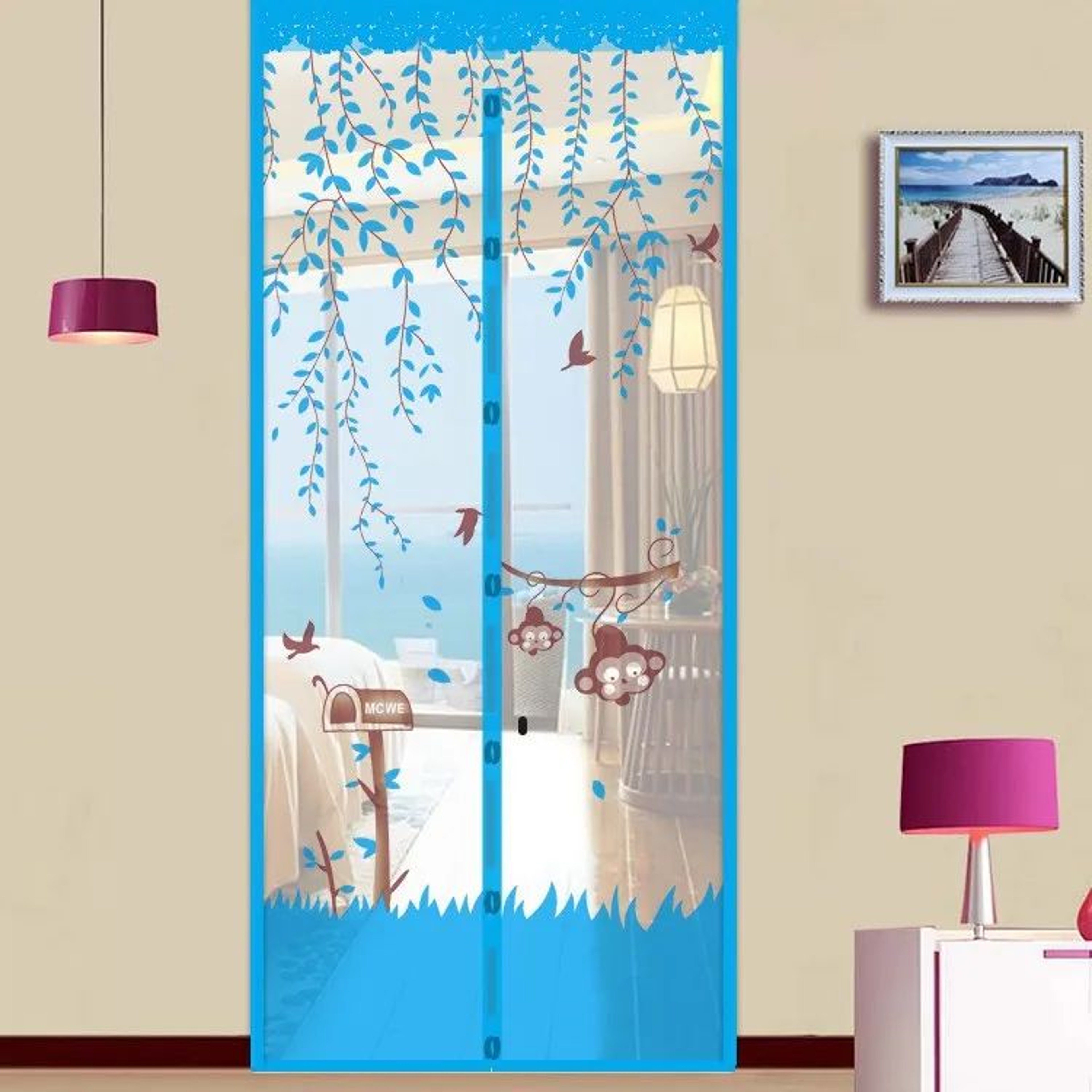 Magnetic Mesh Door Curtain With Automatic Closure 7