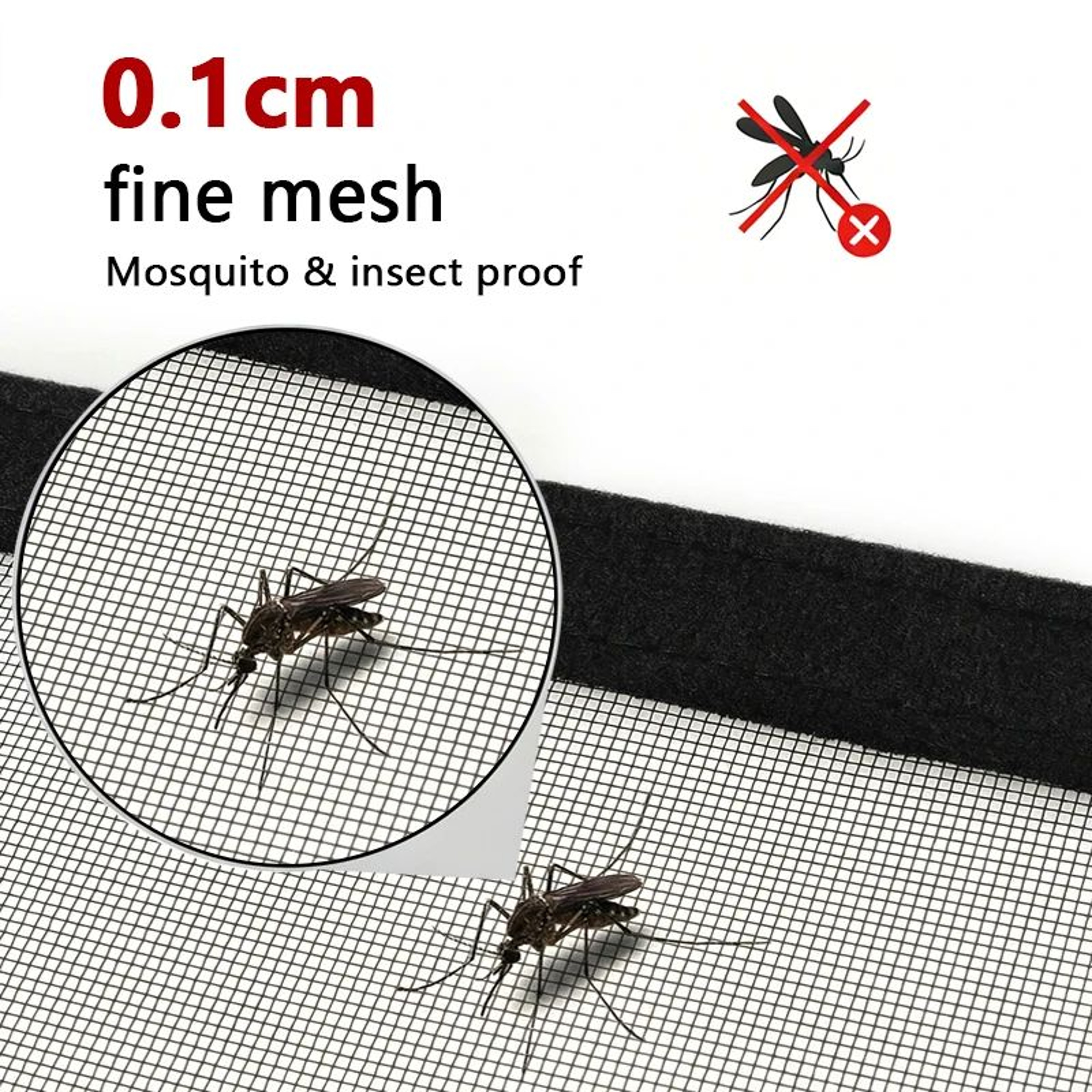 Removable Black Mosquito Window Mesh Kit 2