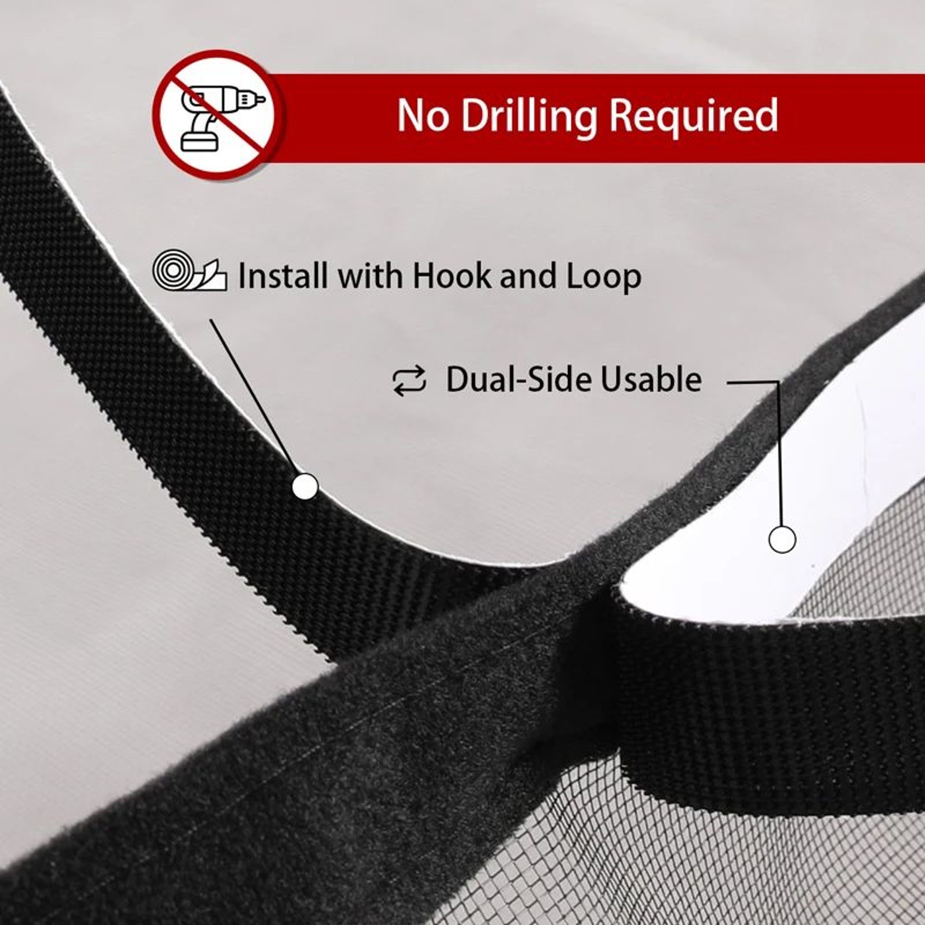 Removable Black Mosquito Window Mesh Kit 3