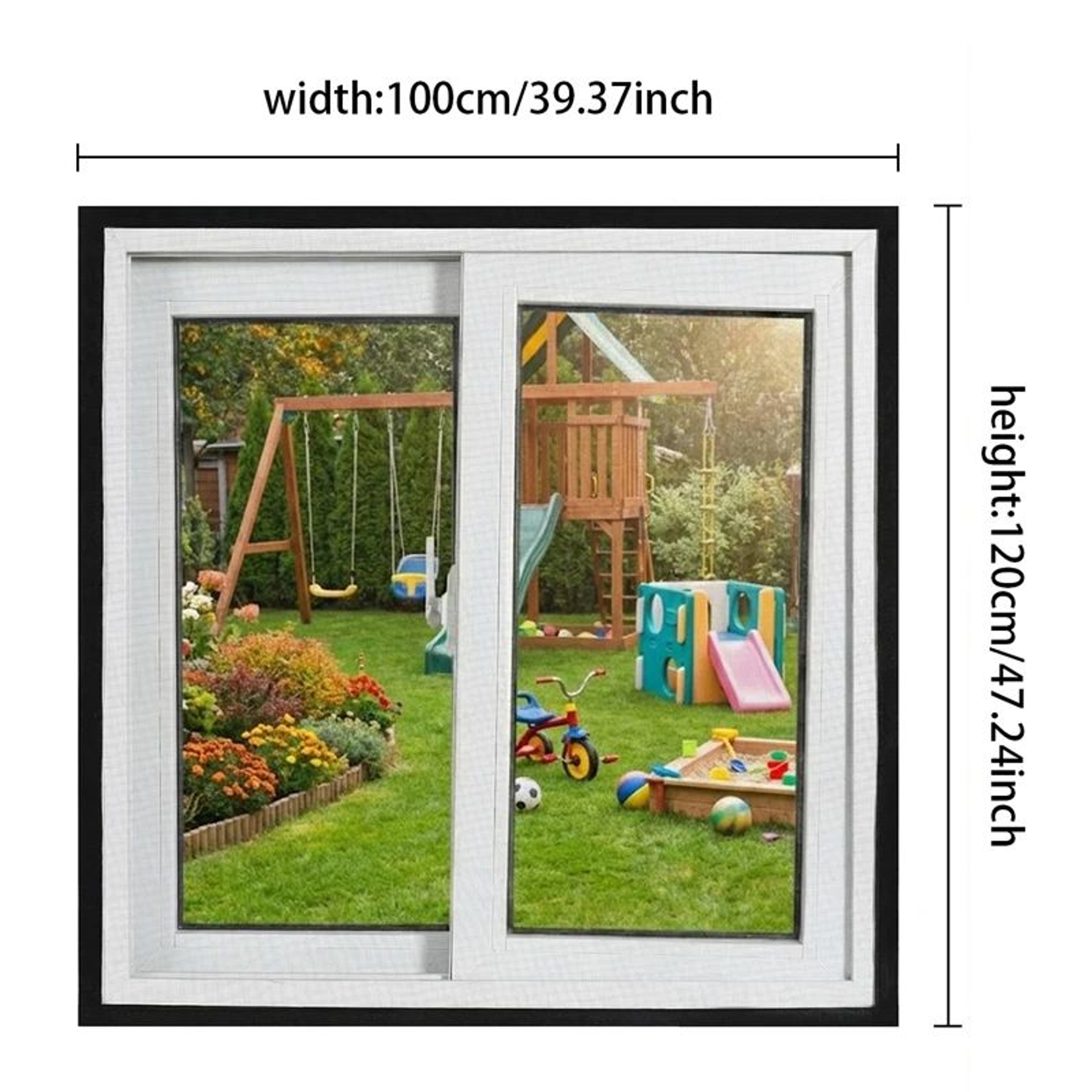 Removable Black Mosquito Window Mesh Kit 1