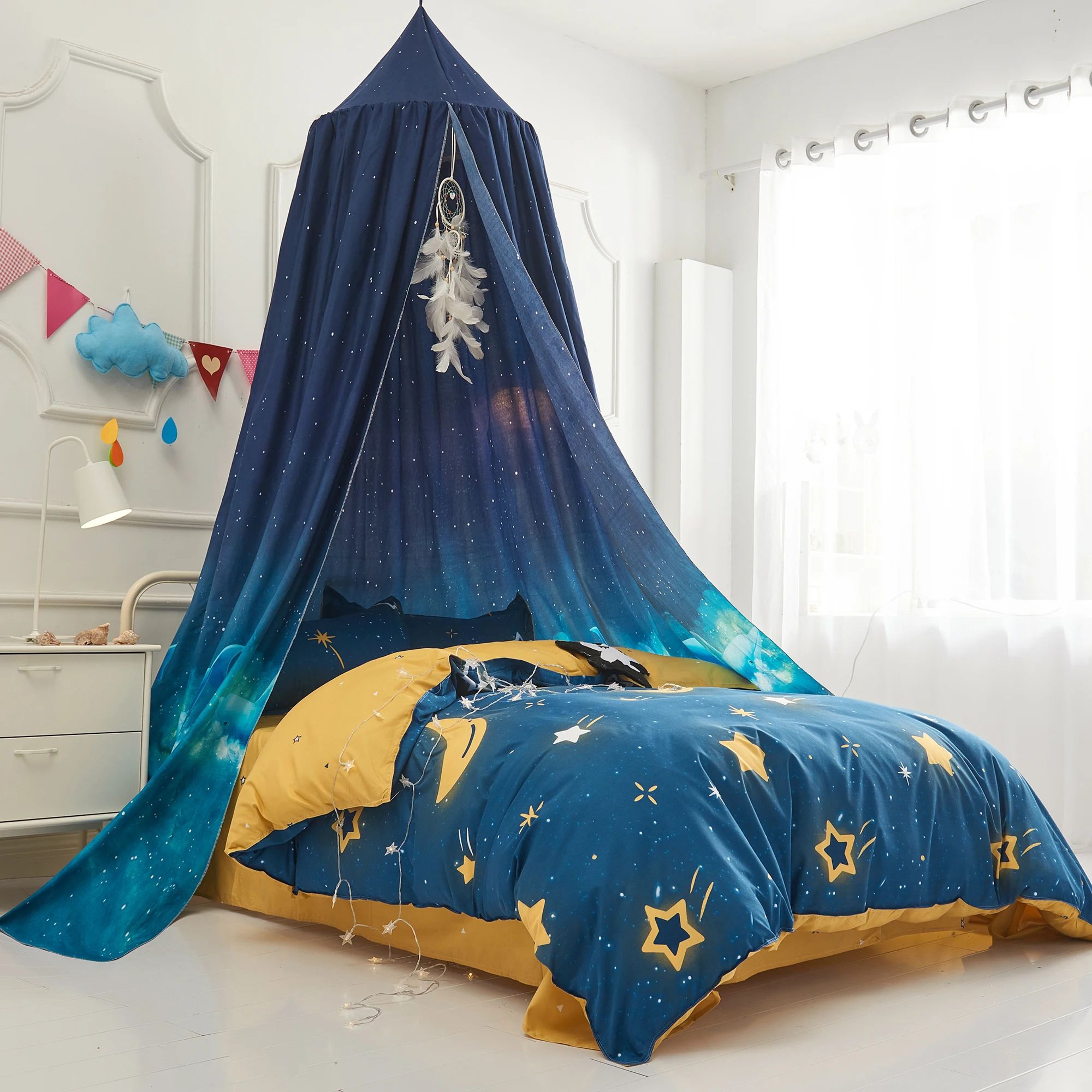 Kids Round Dome Bed Canopy Play Tent 3