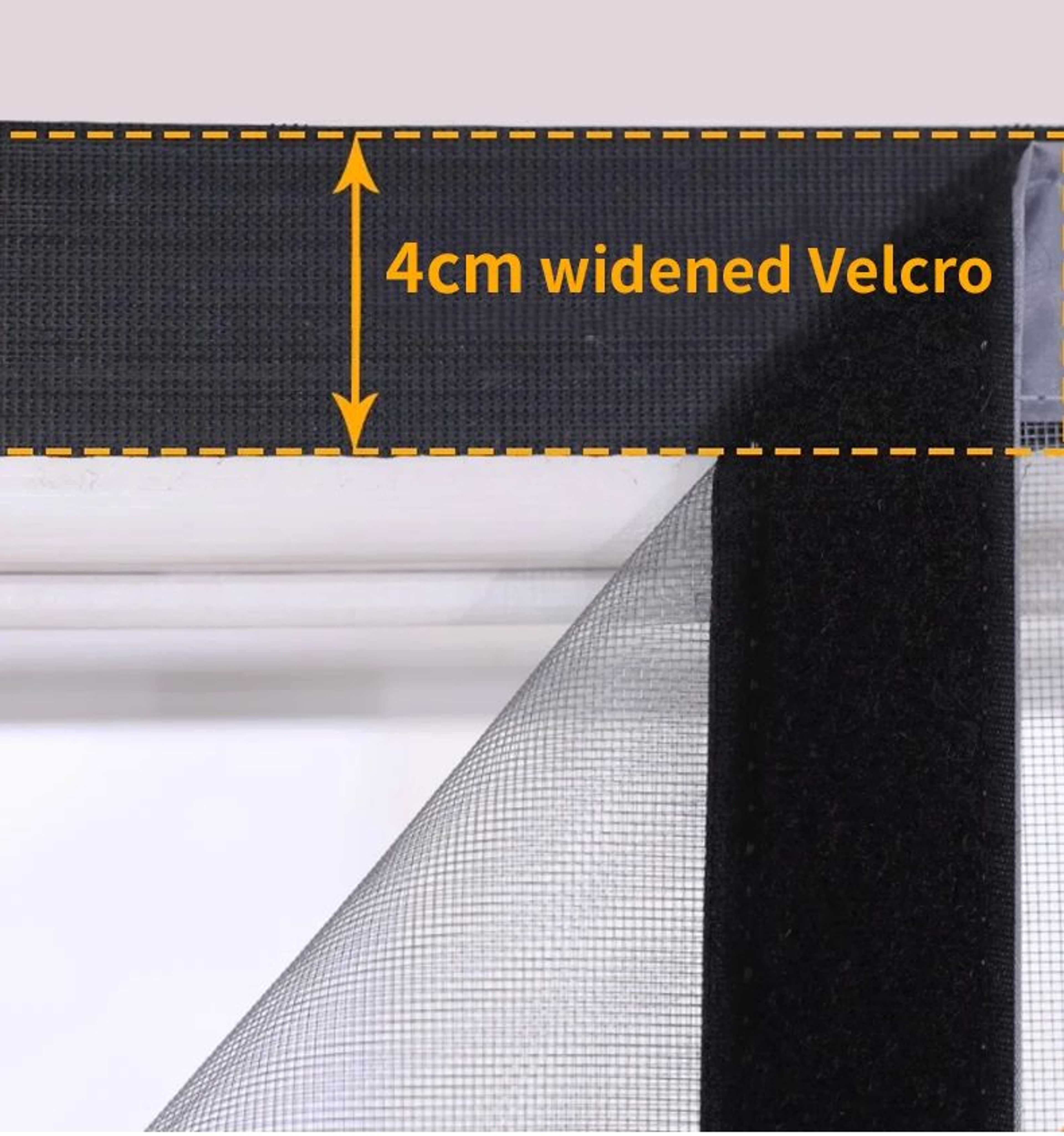 Custom Fit Black Magnetic Mesh Door Curtain 3