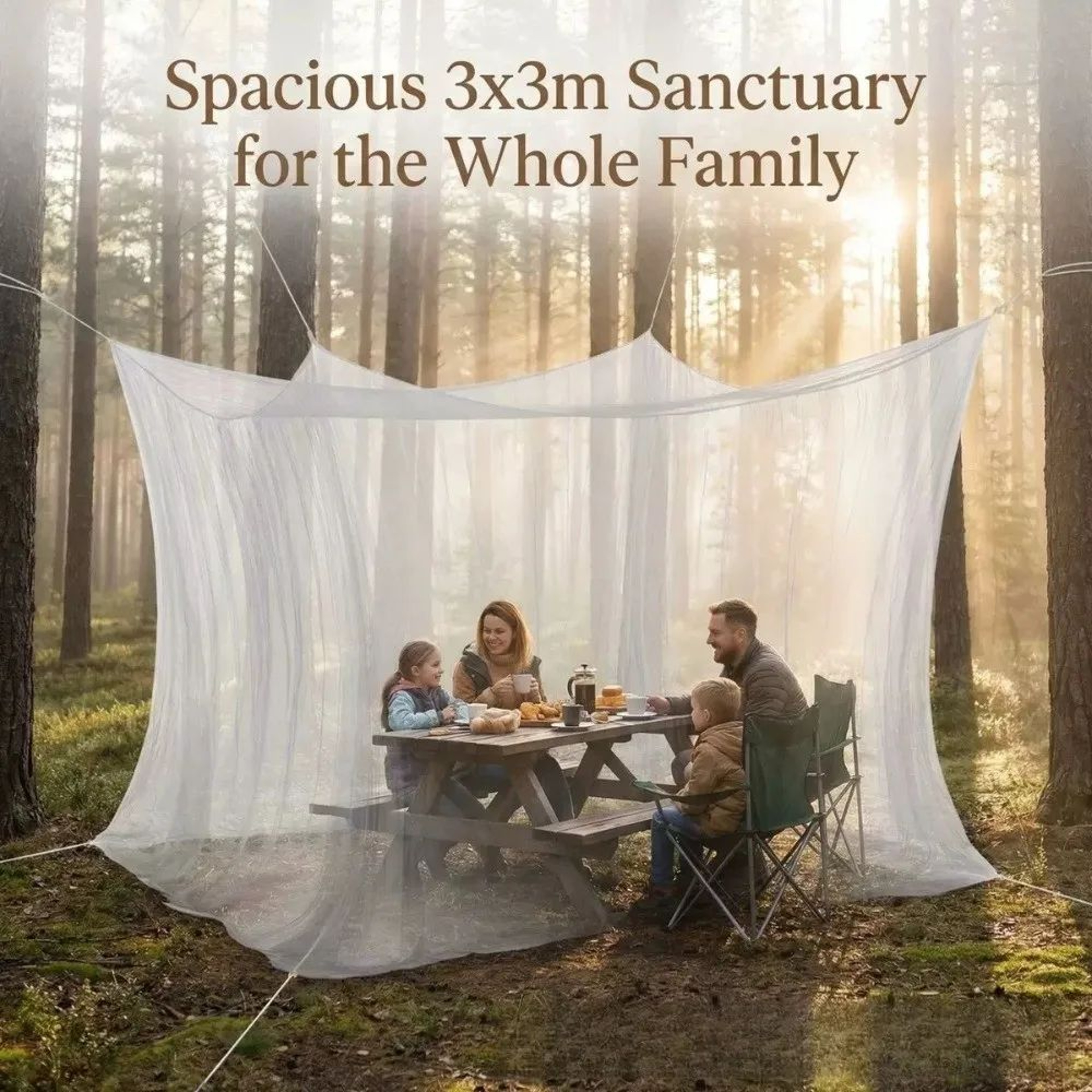Extra Large Camping Mosquito Net Breathable Travel Mesh 3