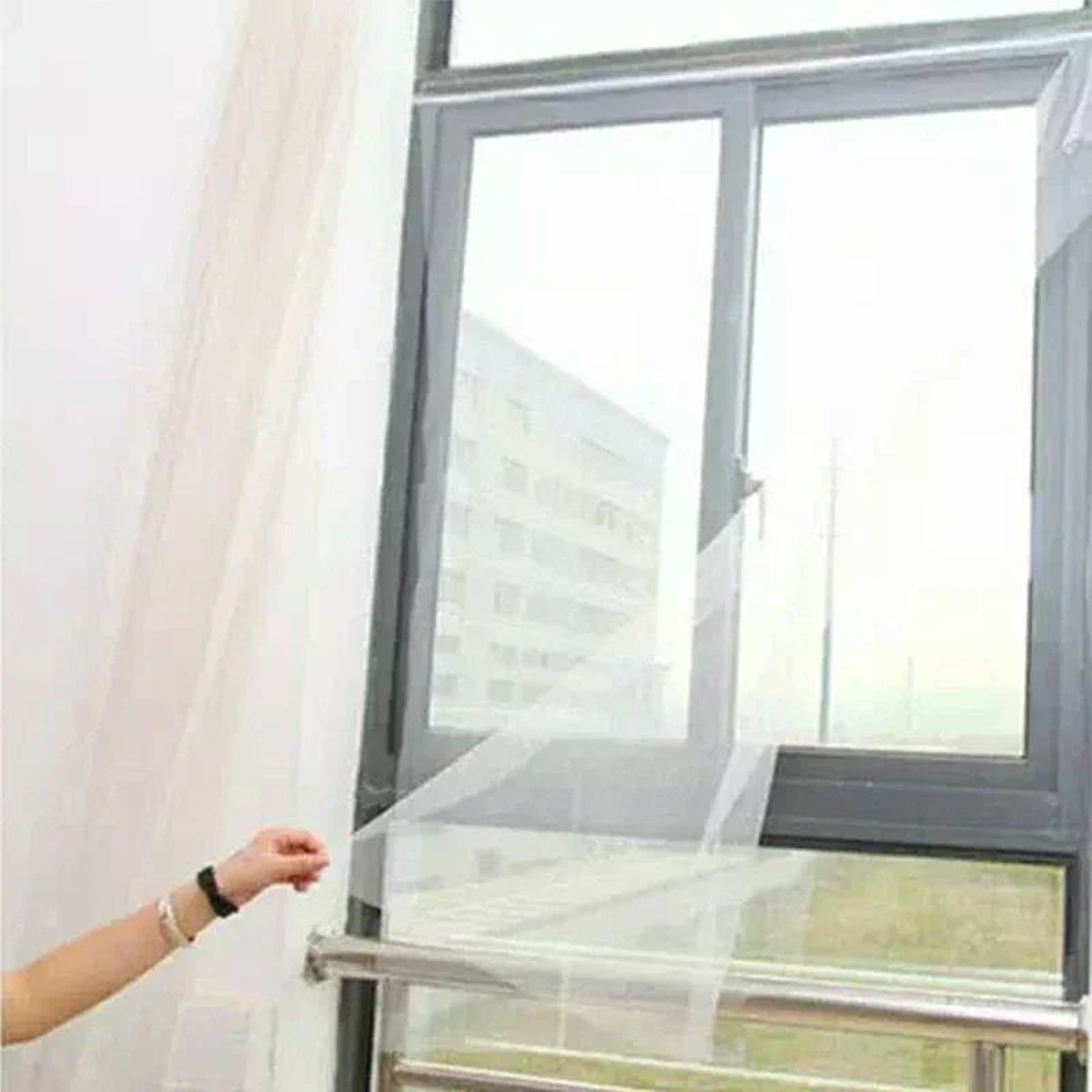 Magnetic Mosquito Window Screen Self Adhesive Insect Mesh 2