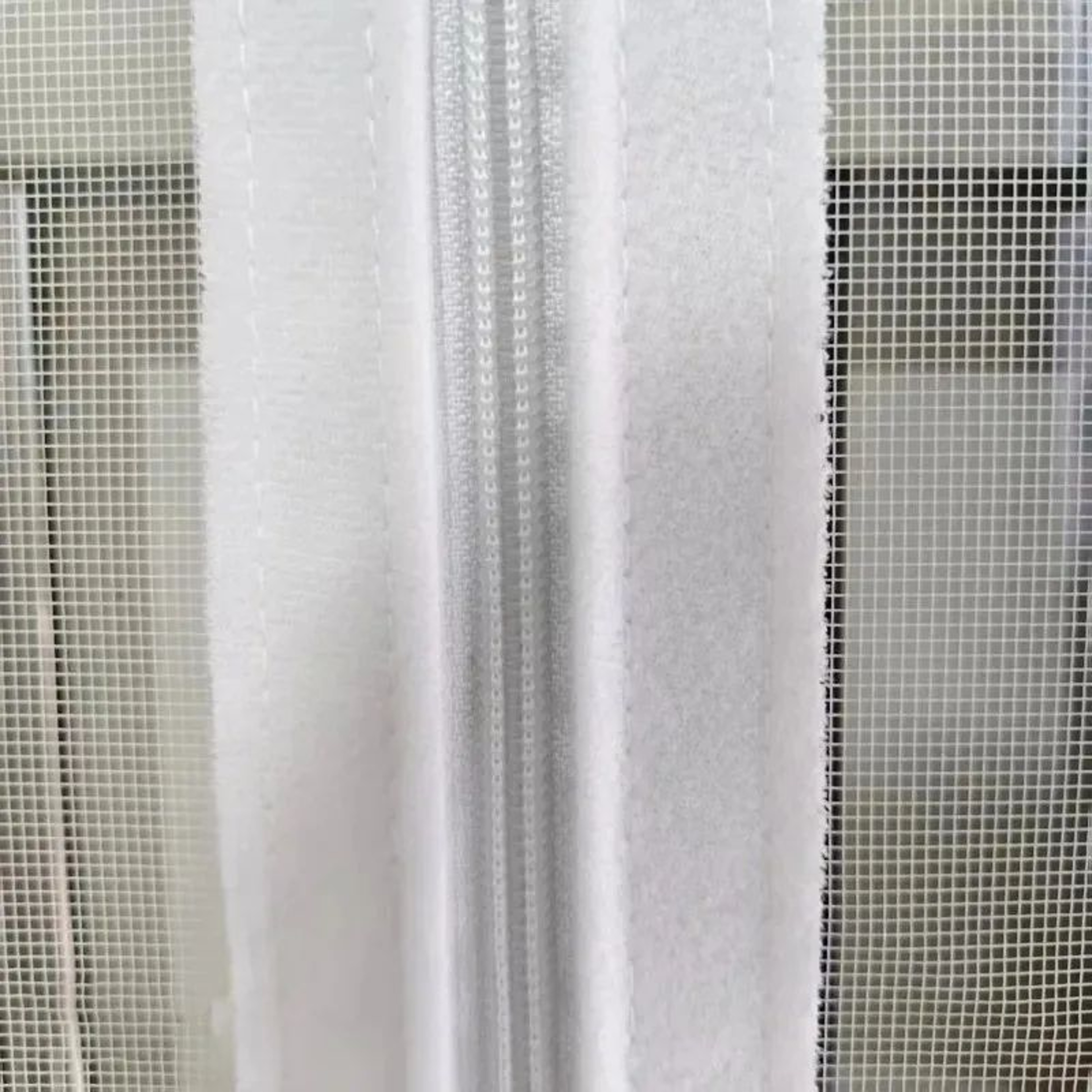 Self Adhesive Zipper Mosquito Window Screen Removable Insect Mesh 1