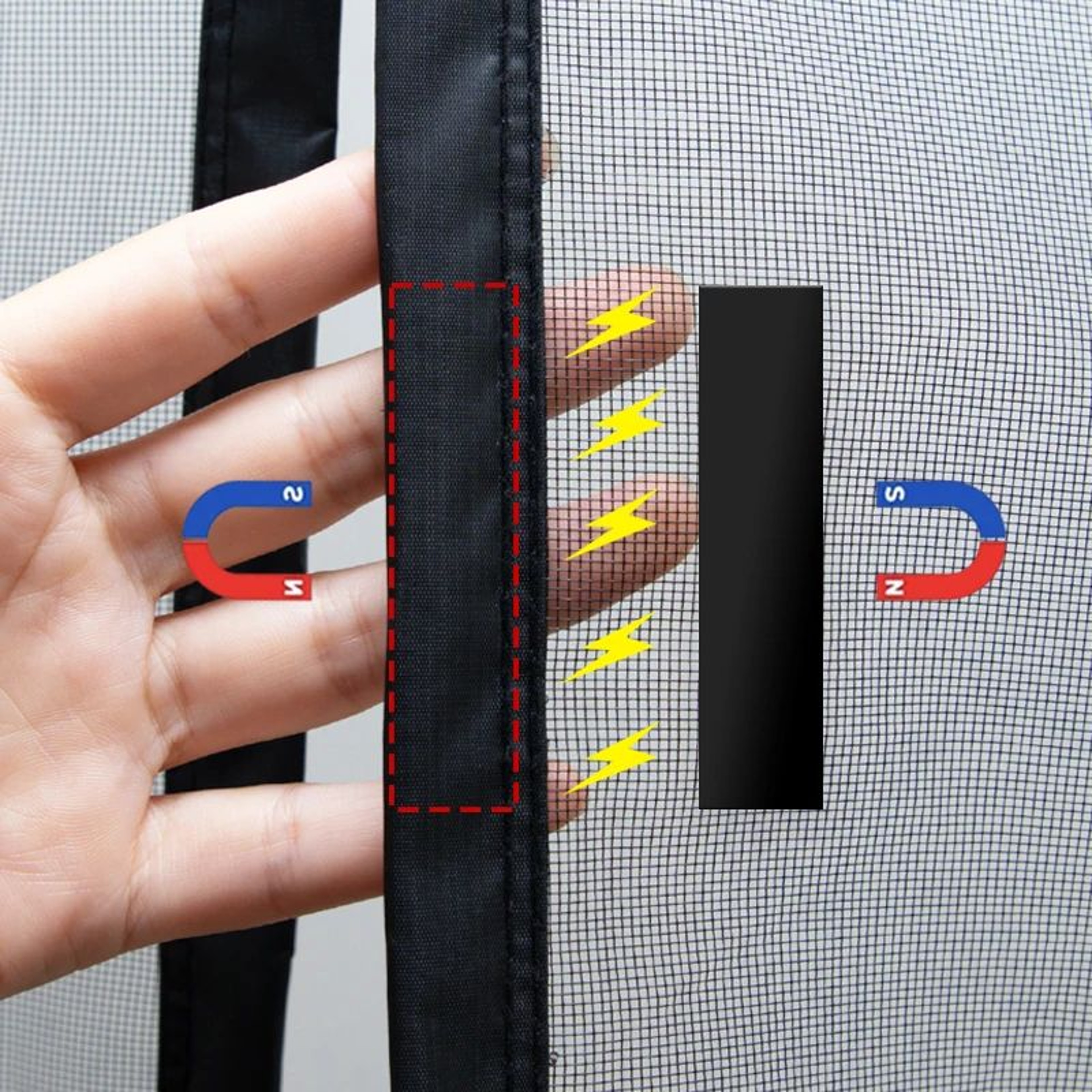 Magnetic Mosquito Screen Door Hands Free Insect Mesh 4