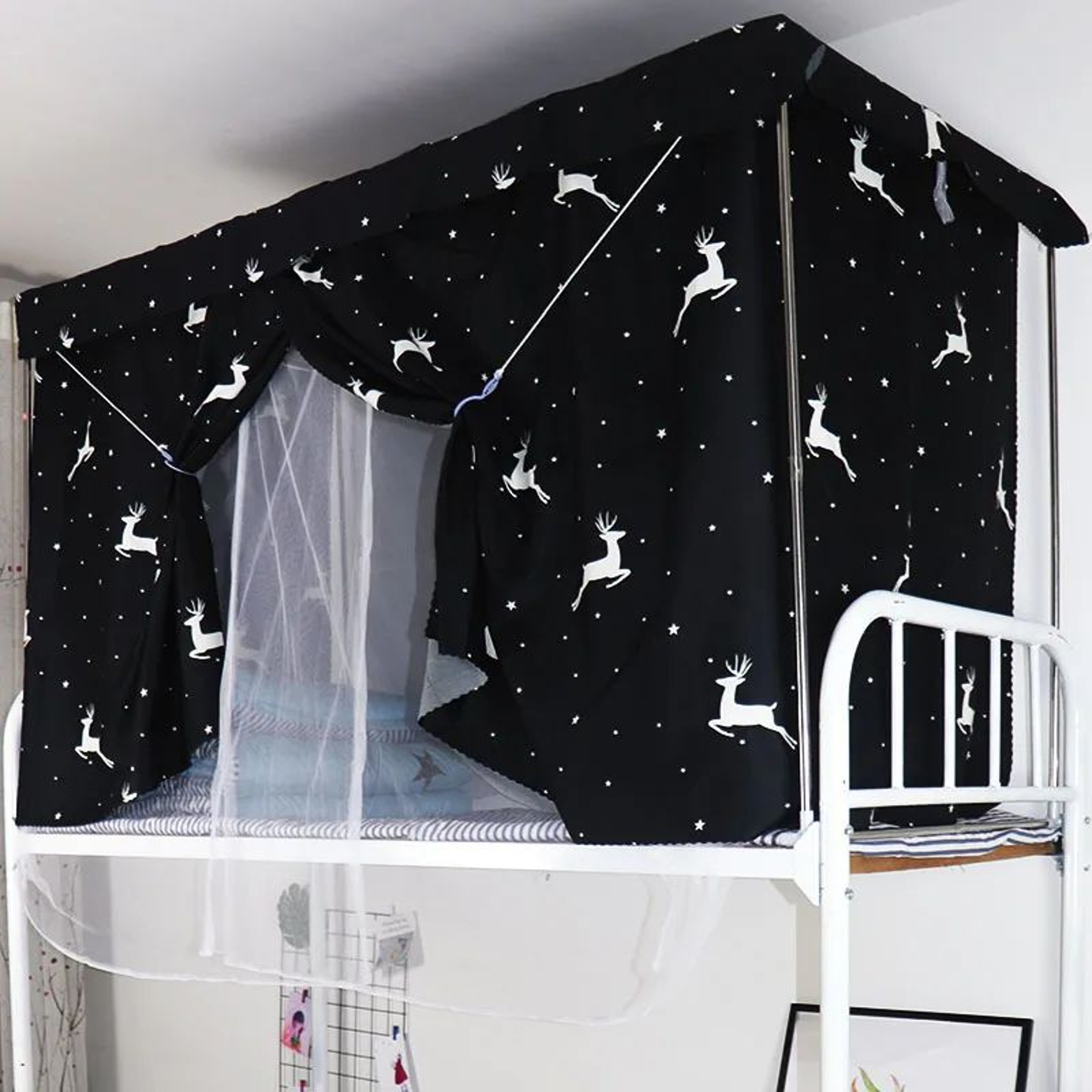 Dormitory Blackout Bed Curtain Mosquito Net 11