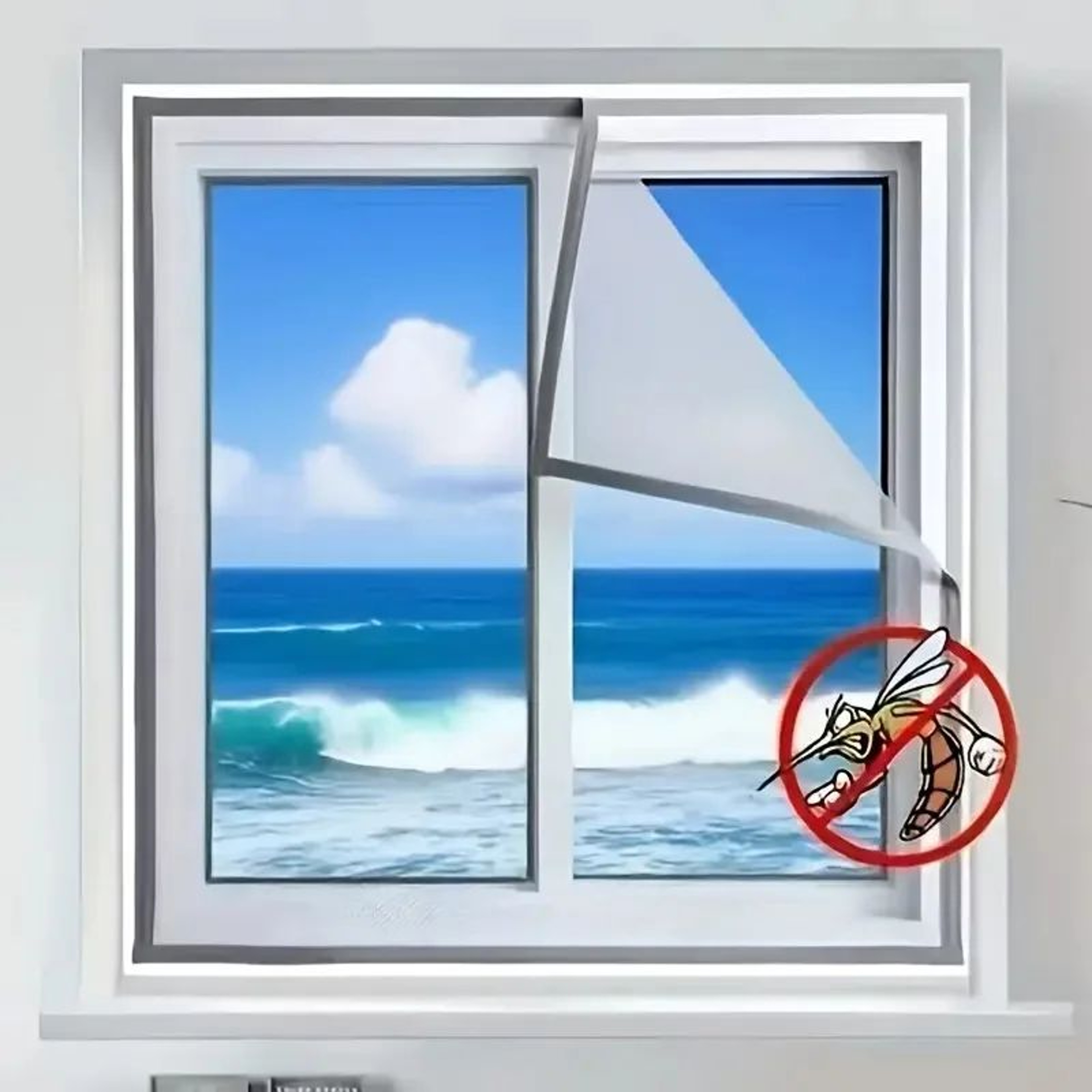 Self Adhesive Mosquito Window Screen Grey Insect Mesh 5