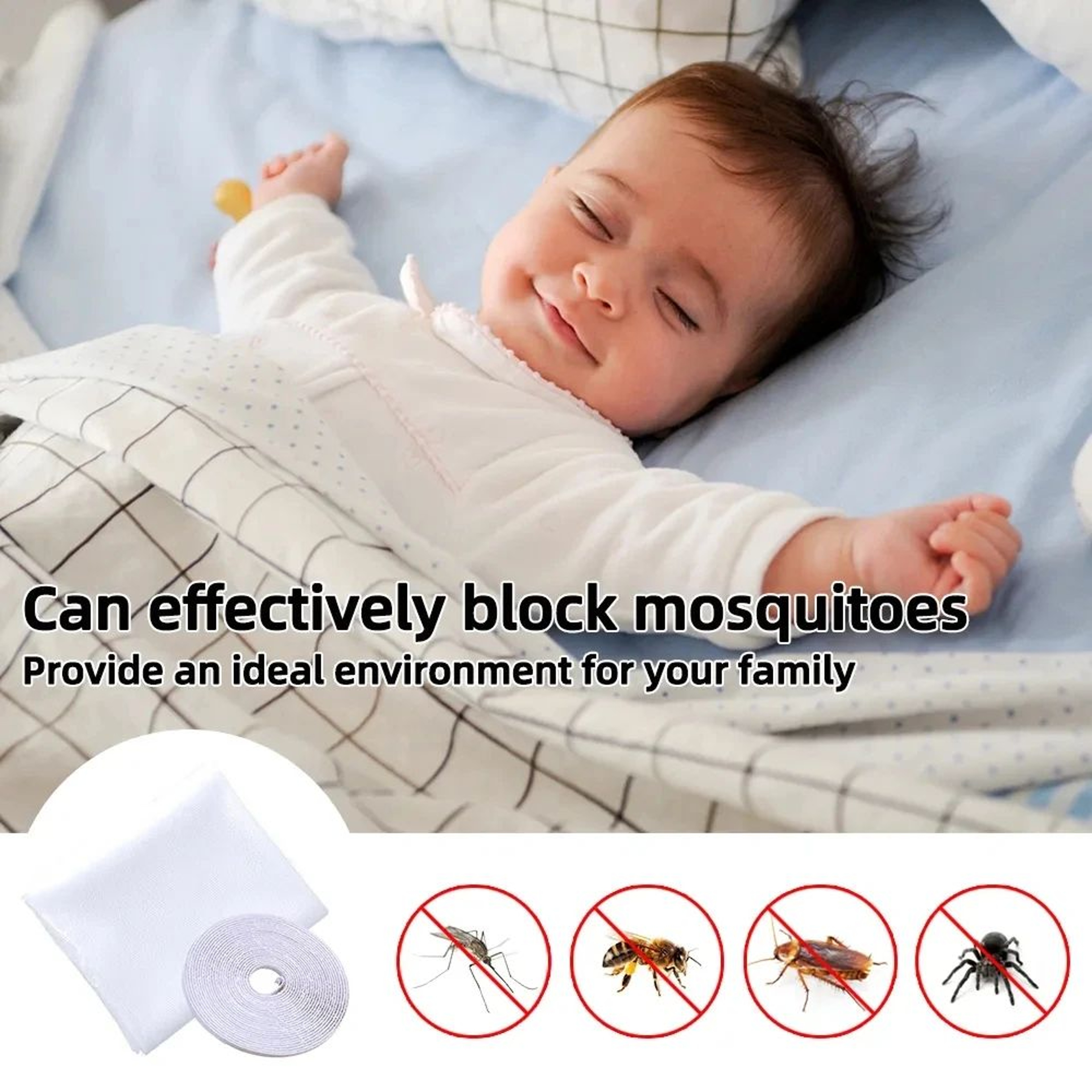 Self Adhesive Mosquito Window Screen Cut To Fit Insect Mesh 2
