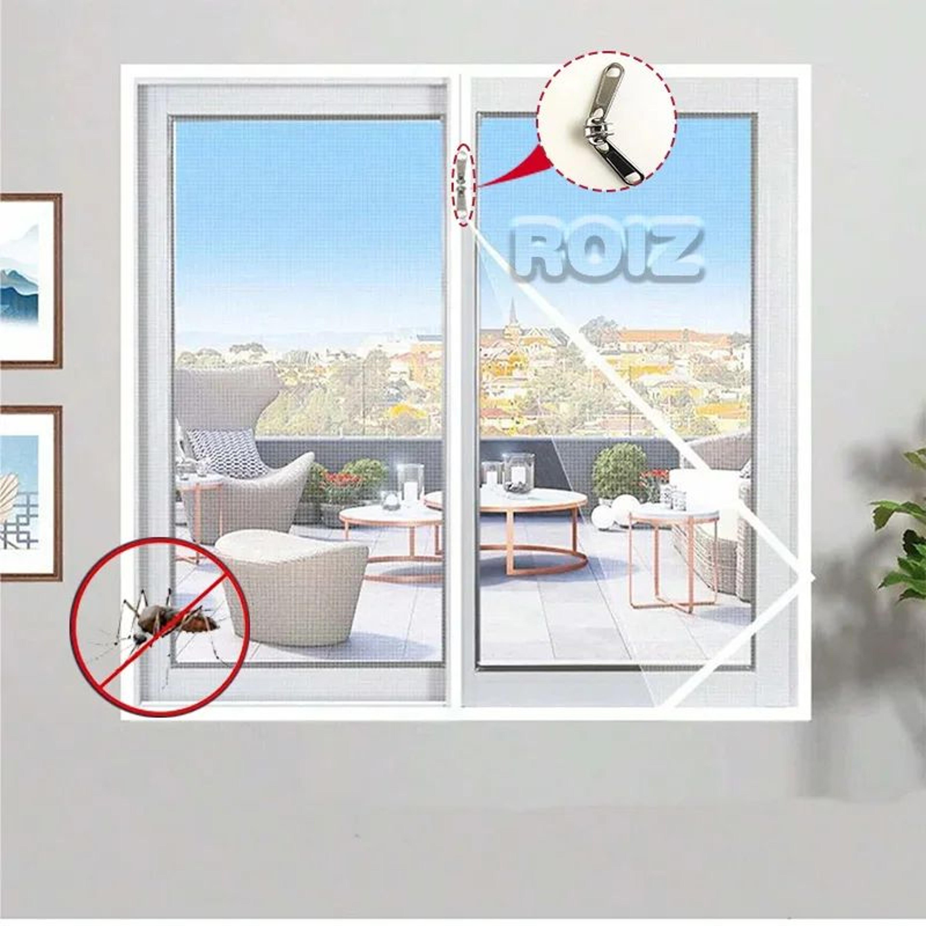 Custom Zipper Mosquito Window Screen Washable Insect Mesh 0