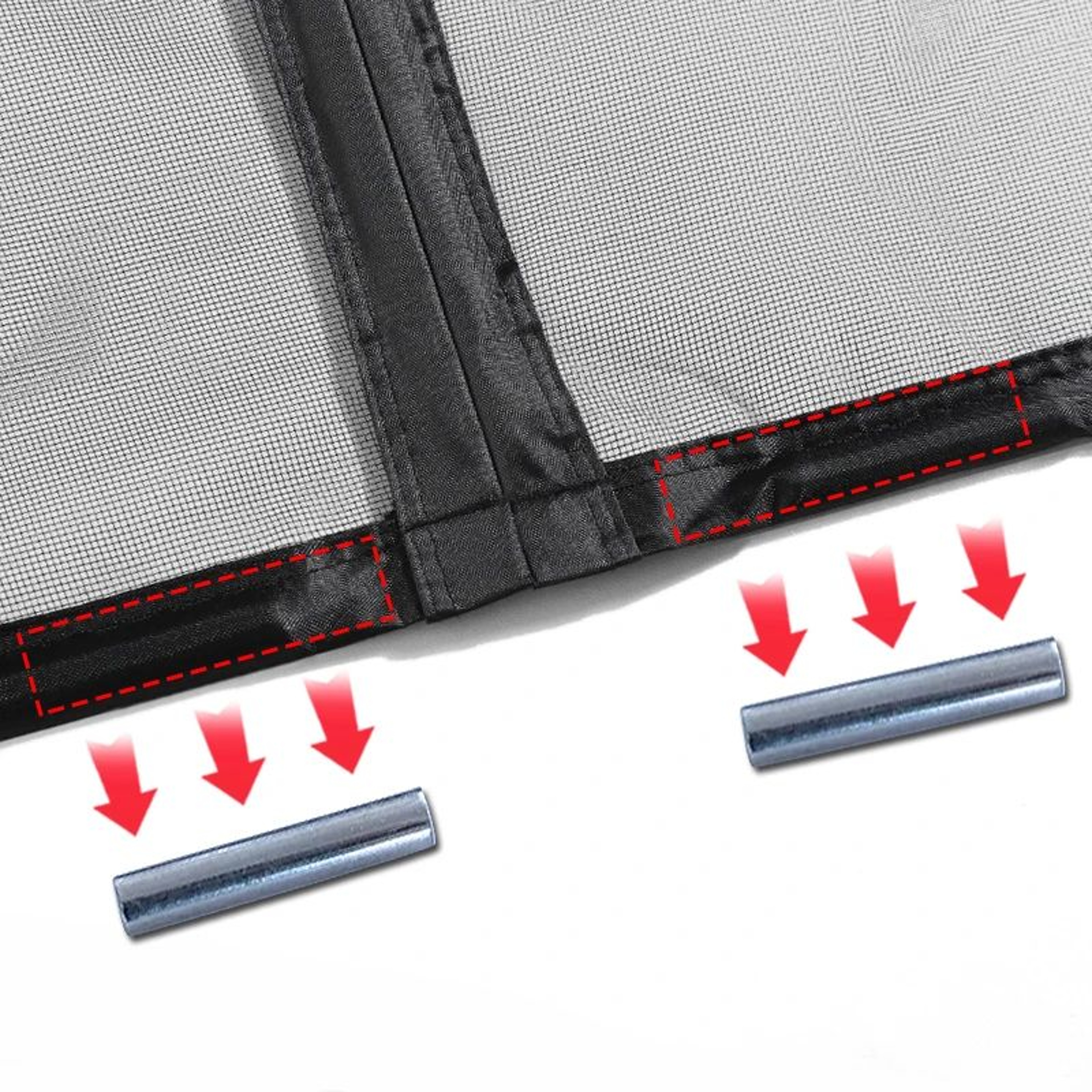 Custom Magnetic Screen Door Automatic Closing Mosquito Mesh 5