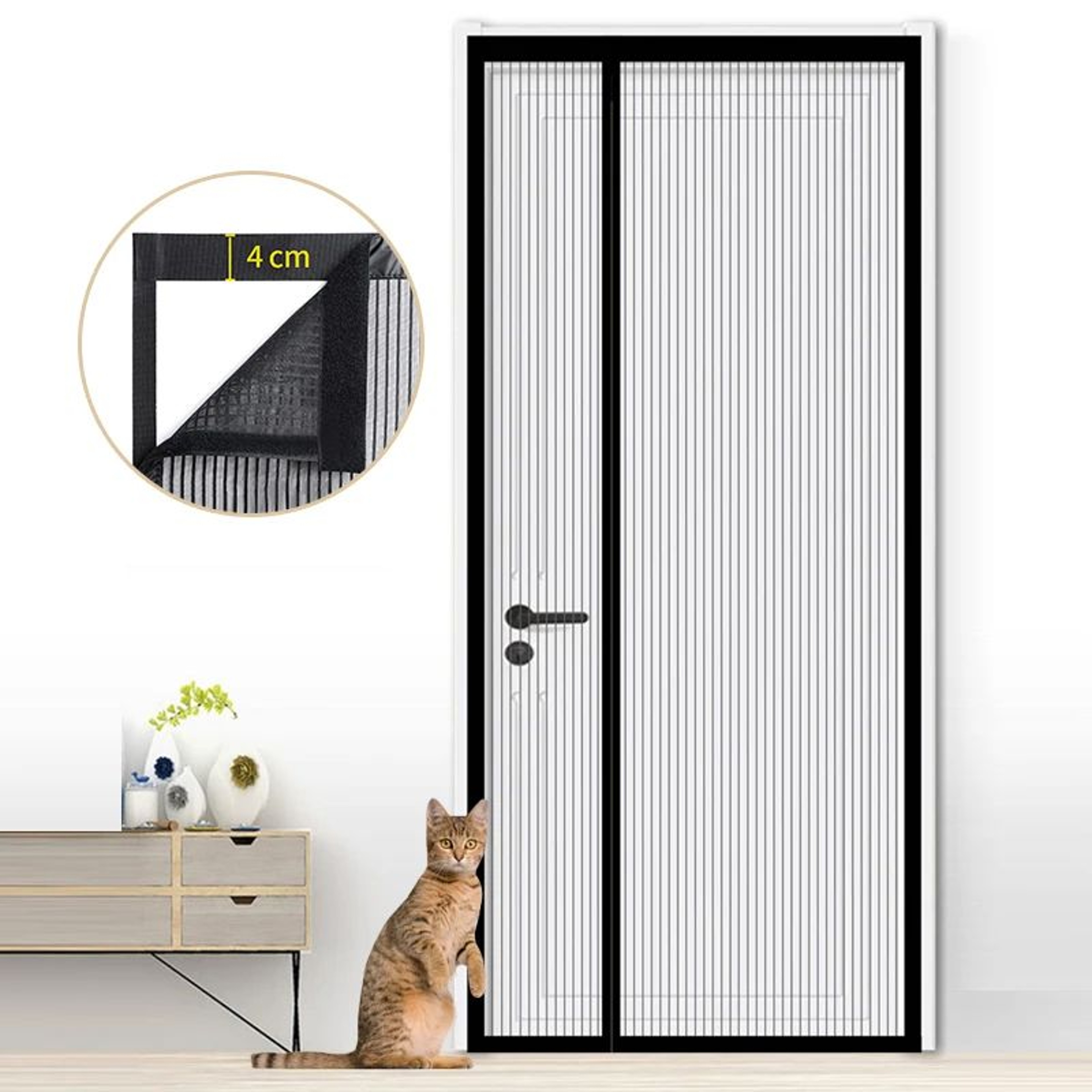 Custom Magnetic Mosquito Door Curtain Self Closing Mesh 1