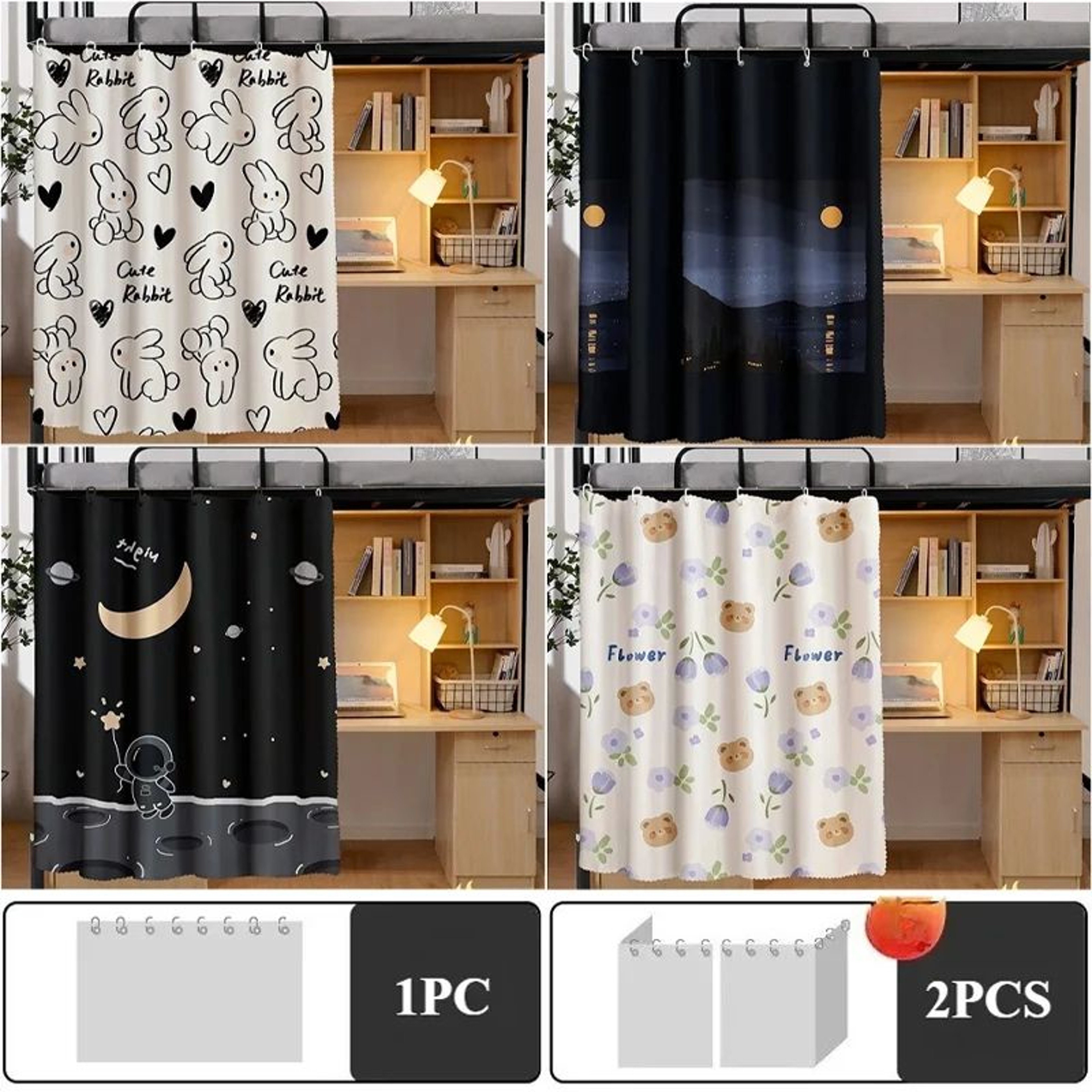 Bunk Bed Privacy Curtain Breathable Mosquito Net 0