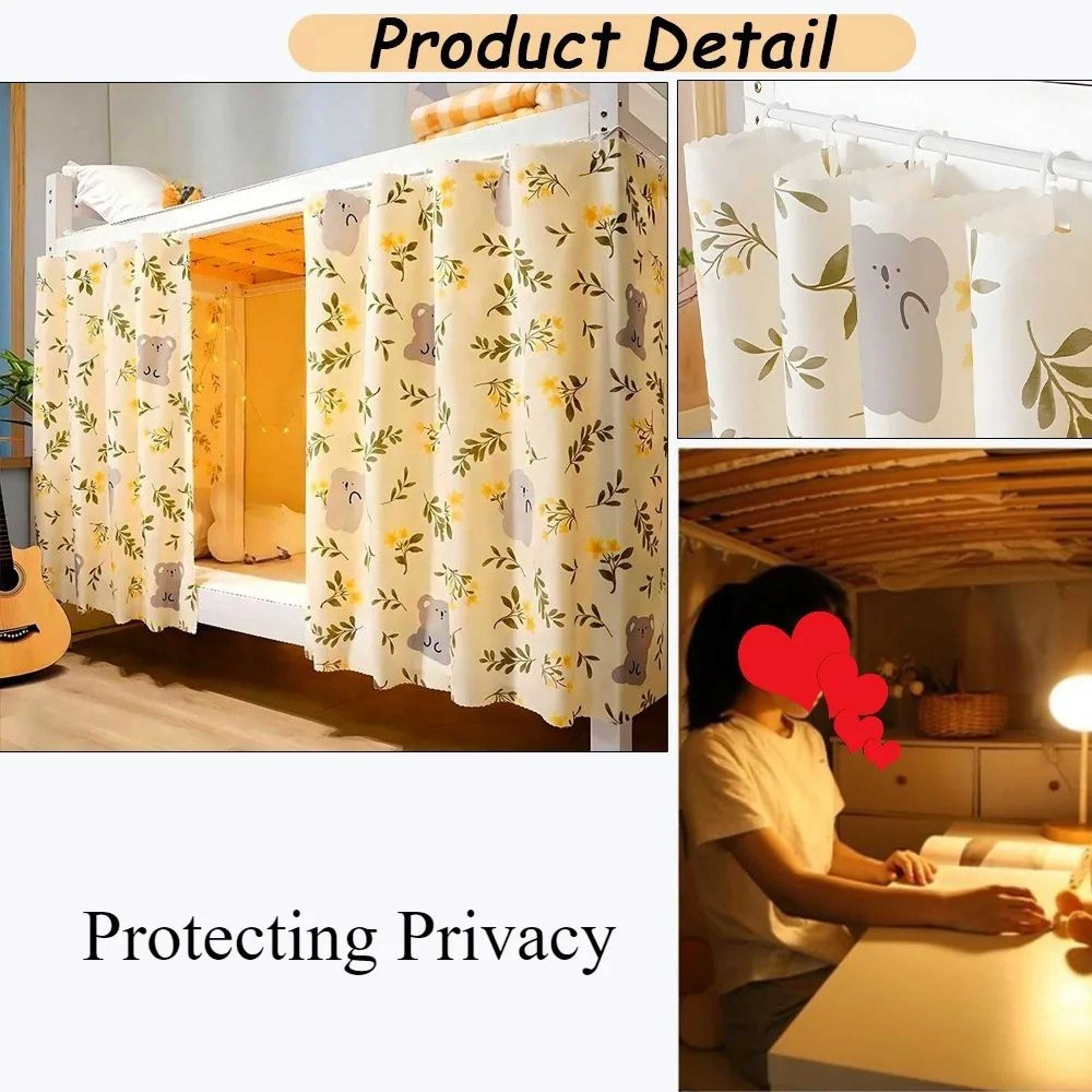 Bunk Bed Privacy Curtain Breathable Mosquito Net 4