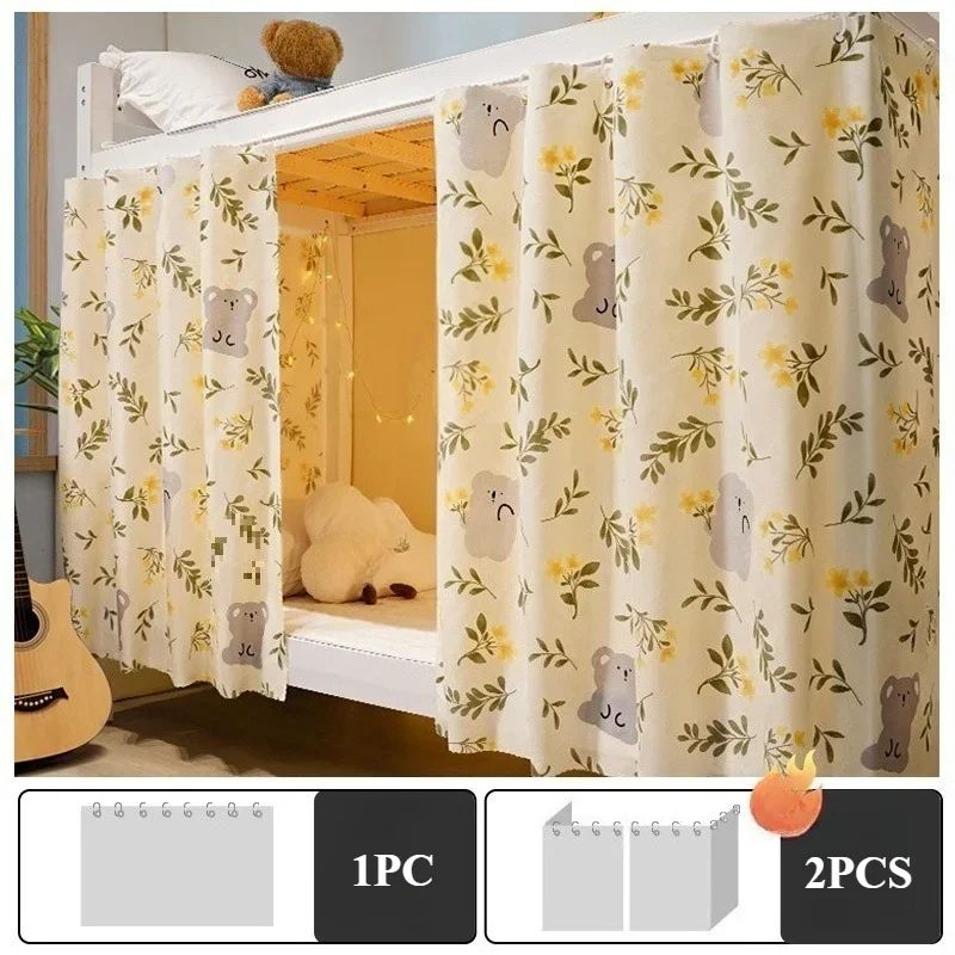 Bunk Bed Privacy Curtain Breathable Mosquito Net 11