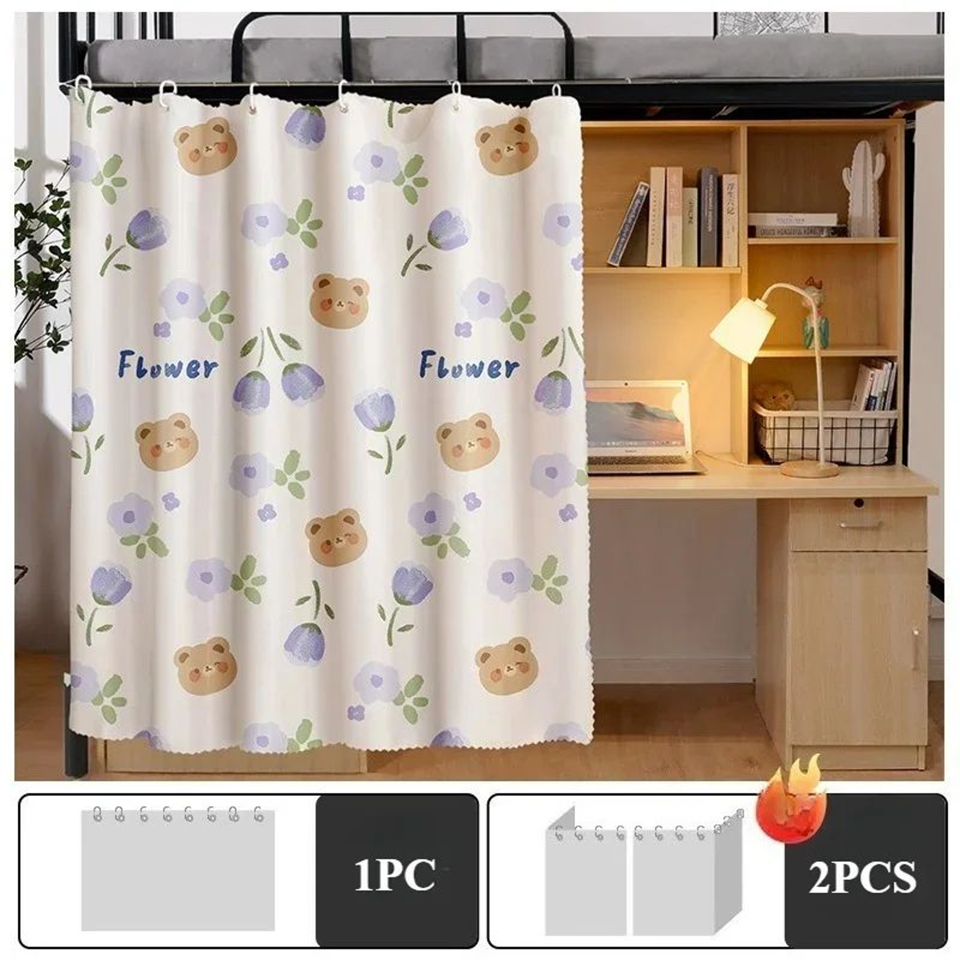 Bunk Bed Privacy Curtain Breathable Mosquito Net 21
