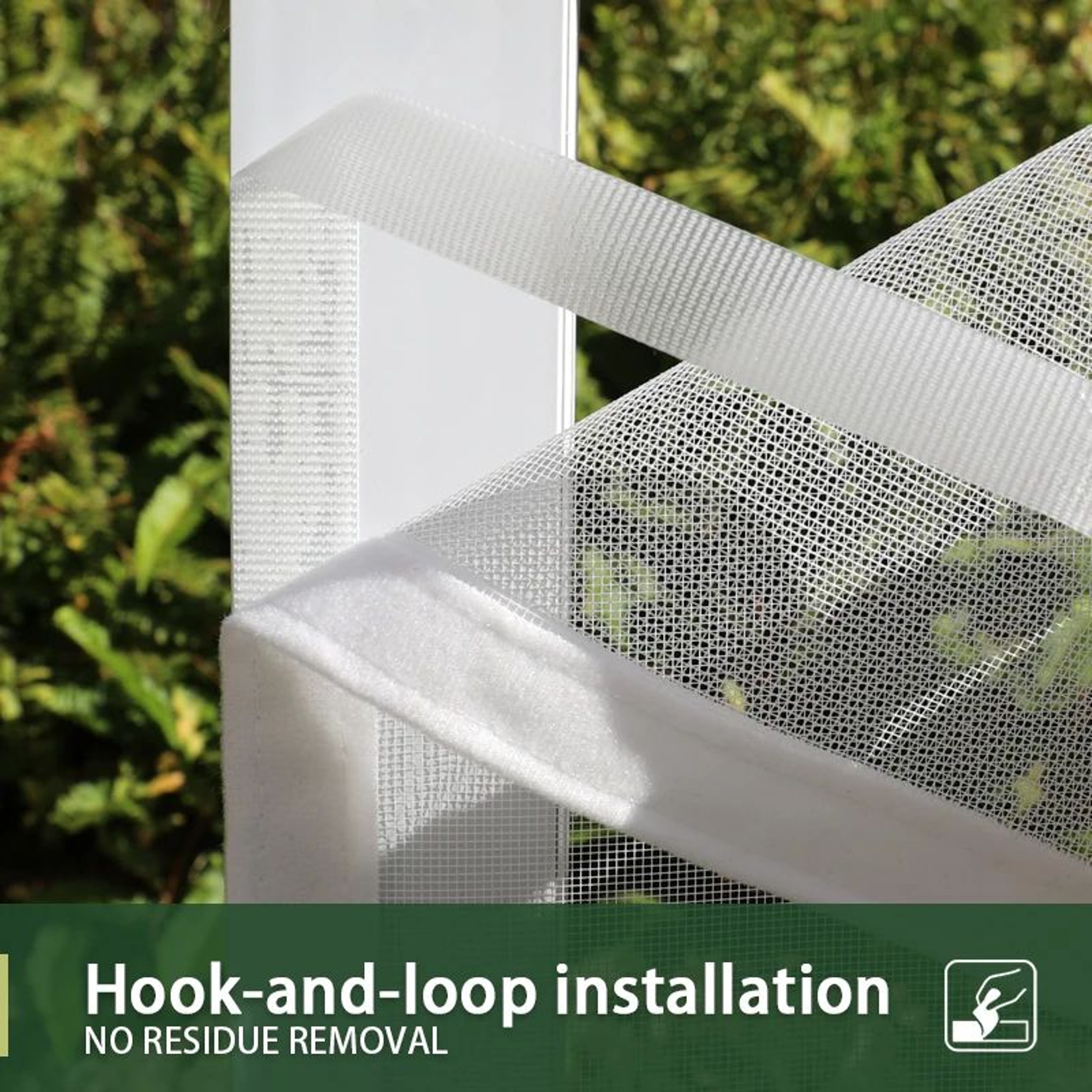 White Zipper Window Screen Self Adhesive PP Nano Mesh 5