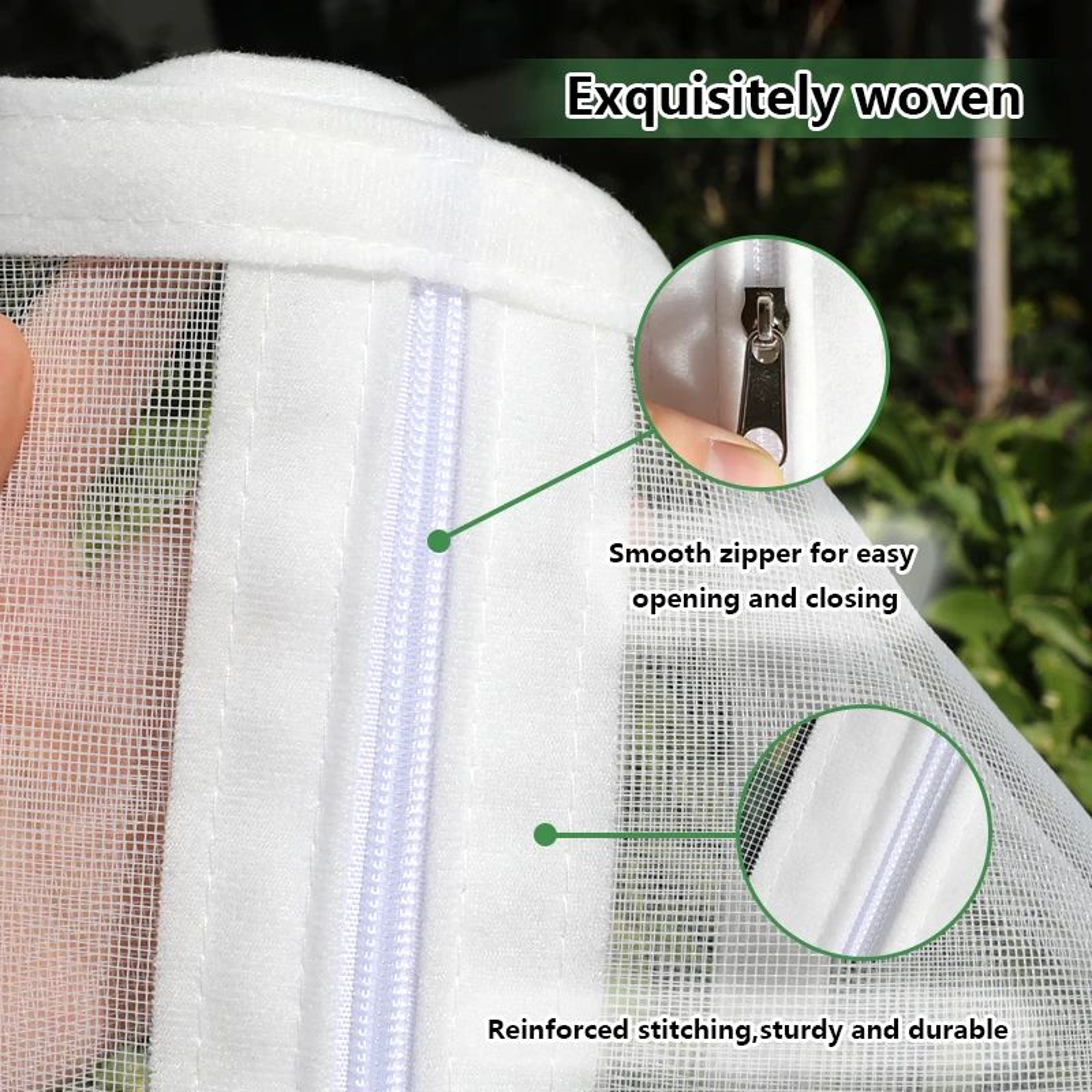 White Zipper Window Screen Self Adhesive PP Nano Mesh 3